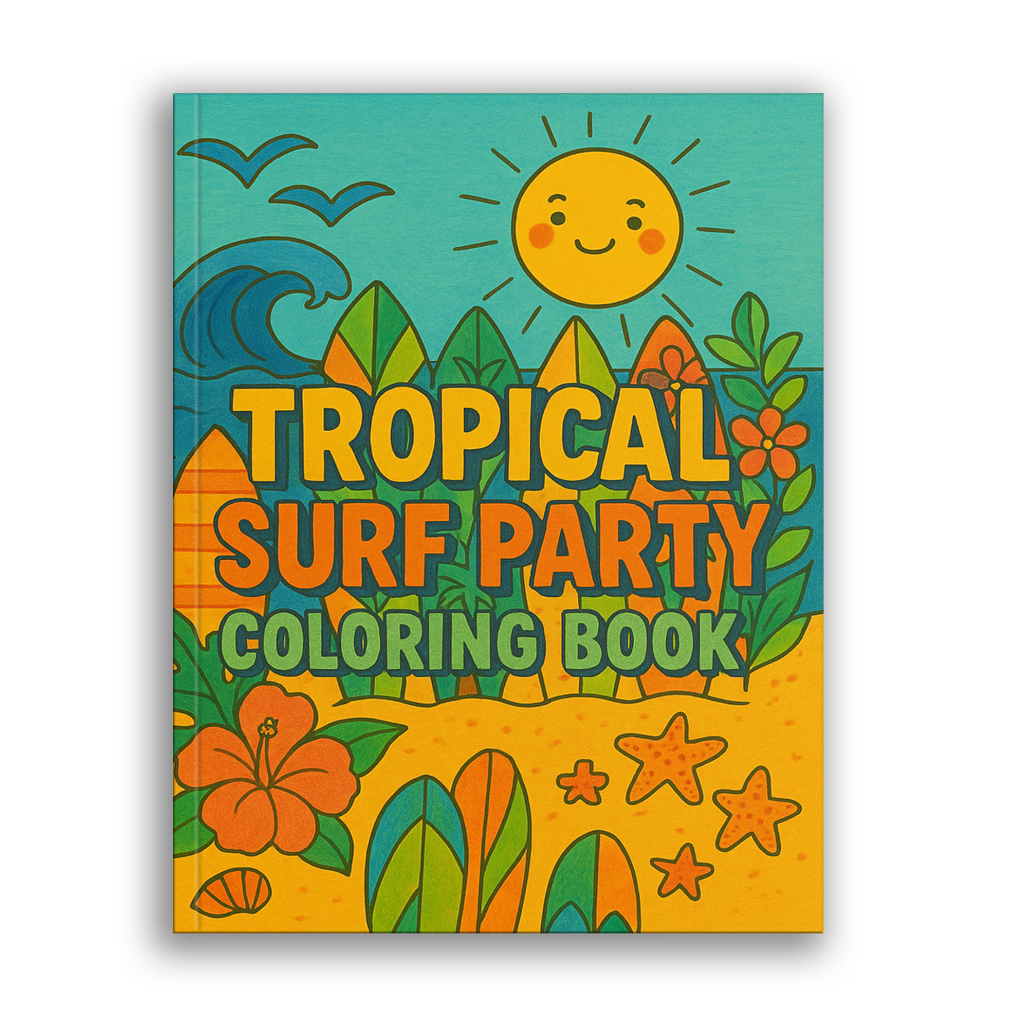 Tropical Surf Party Coloring Pages – 48 Fun Designs for Kids