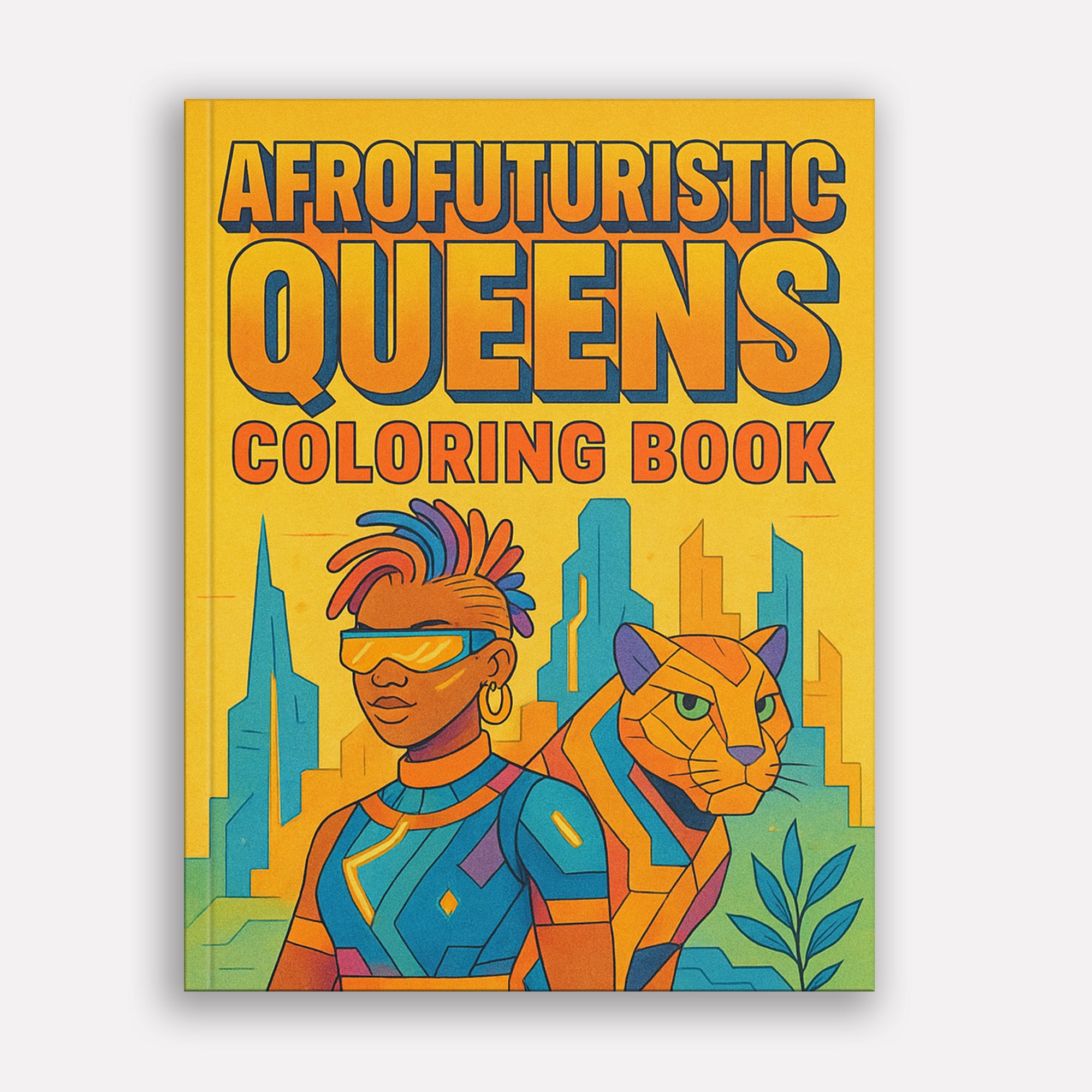 Afrofuturistic Queens Coloring Pages – 48 Pages – Futuristic, Powerful, Black Girl Magic – For Adults