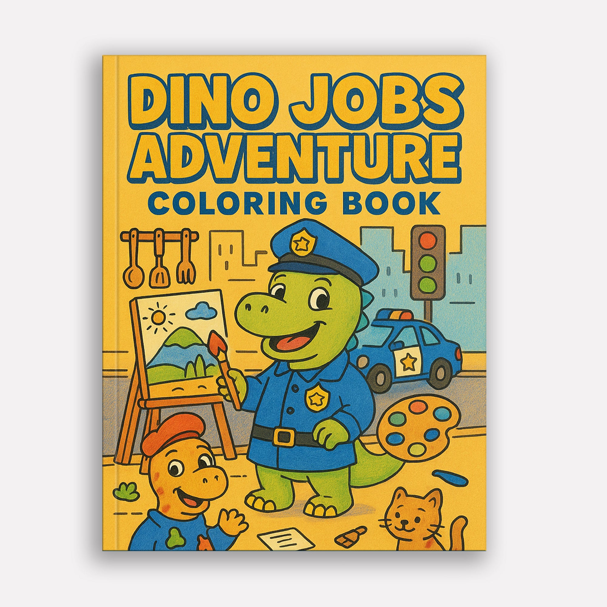 Dino Jobs Adventure Coloring Pages – 48 Pages – Funny, Imaginative, Career-Themed Scenes – For Kids
