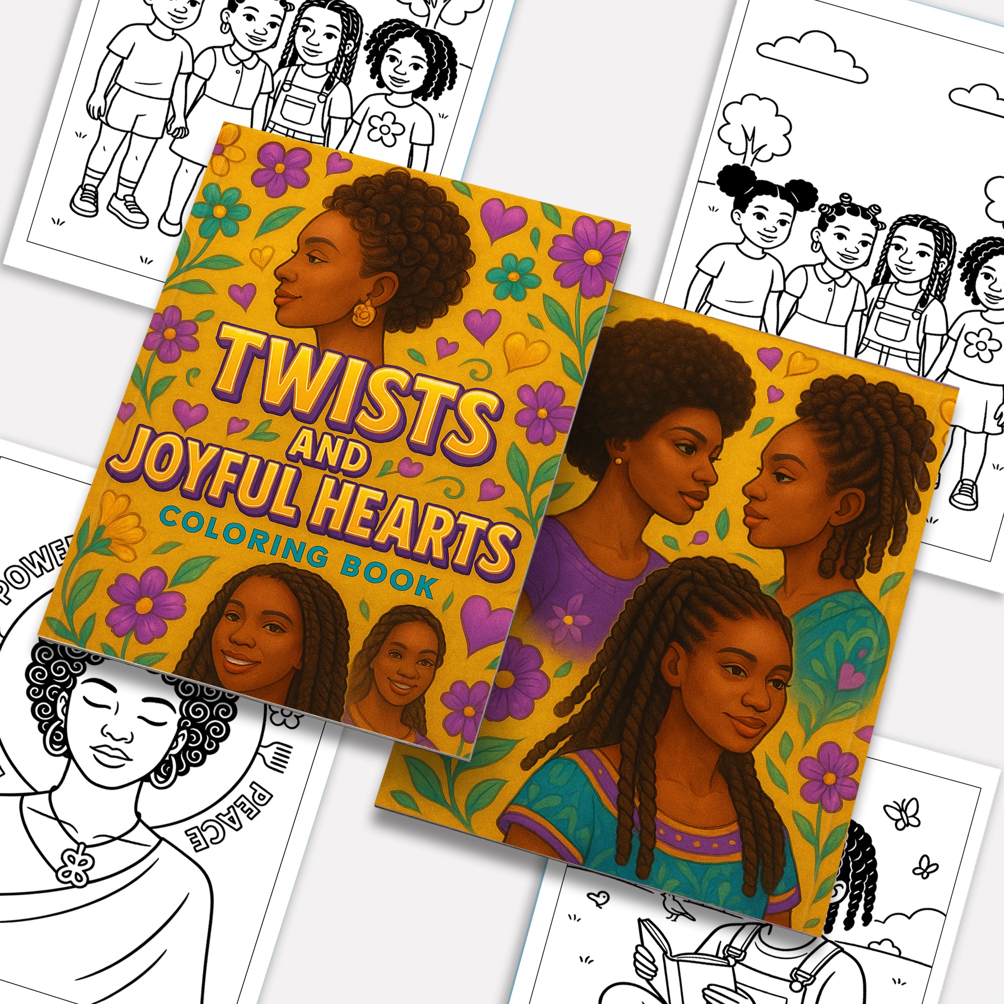 Twists and Joyful Hearts – 48 Pages – Whimsical Heart Patterns and Uplifting Designs – For All Ages