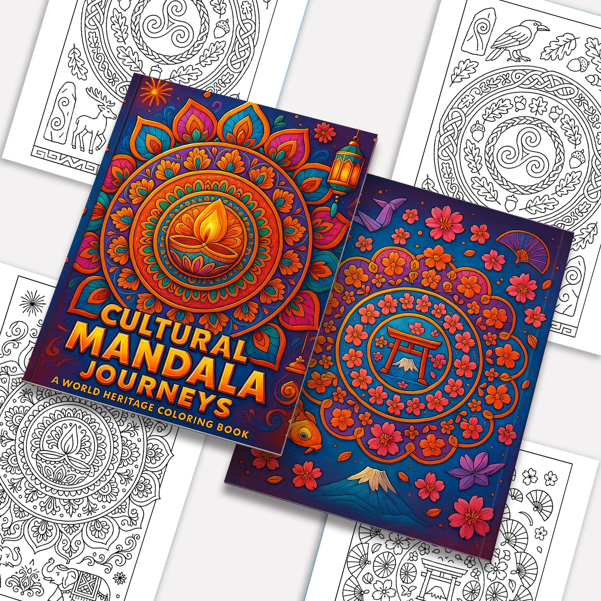 Cultural Mandala Journeys Coloring Pages – 48 Festive and Symbolic Designs for Adults