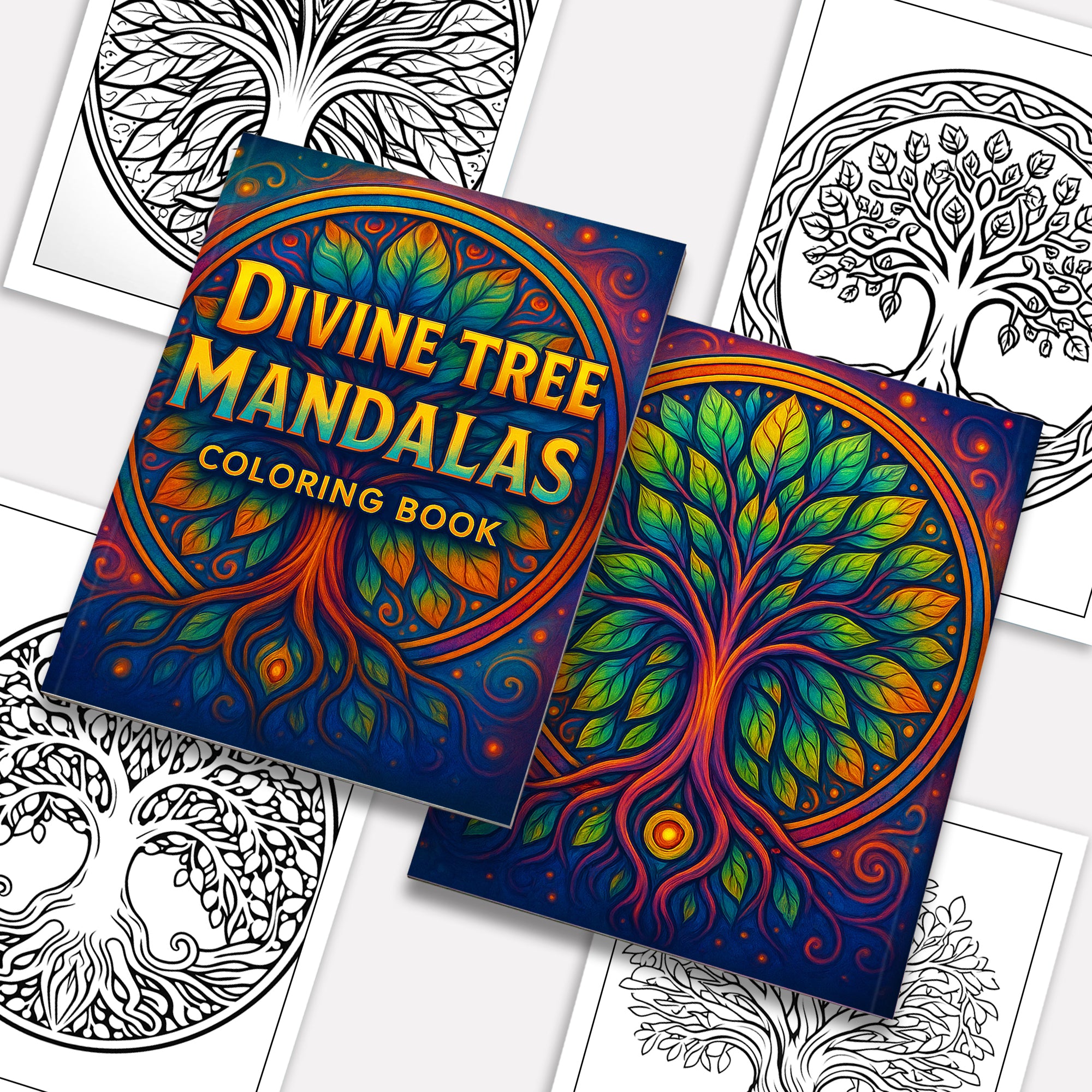 Divine Tree Mandalas Coloring Pages – 48 Spiritual and Nature Mandalas for Adults