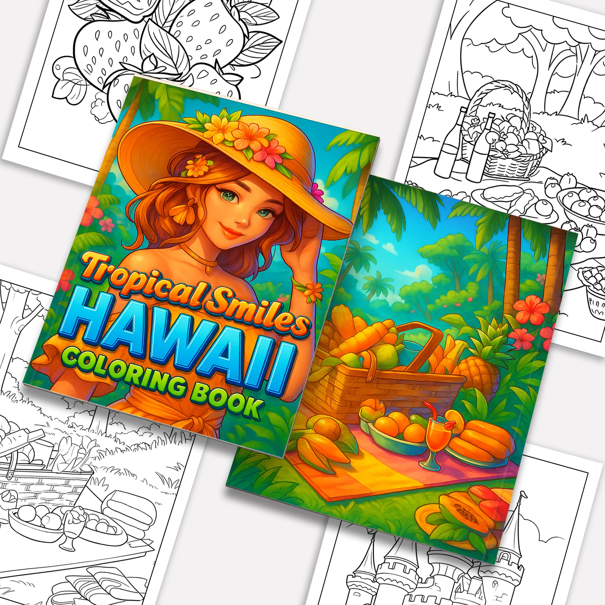 Tropical Smiles Hawaii Coloring Pages – 48 Fun Summer Activities for Kids