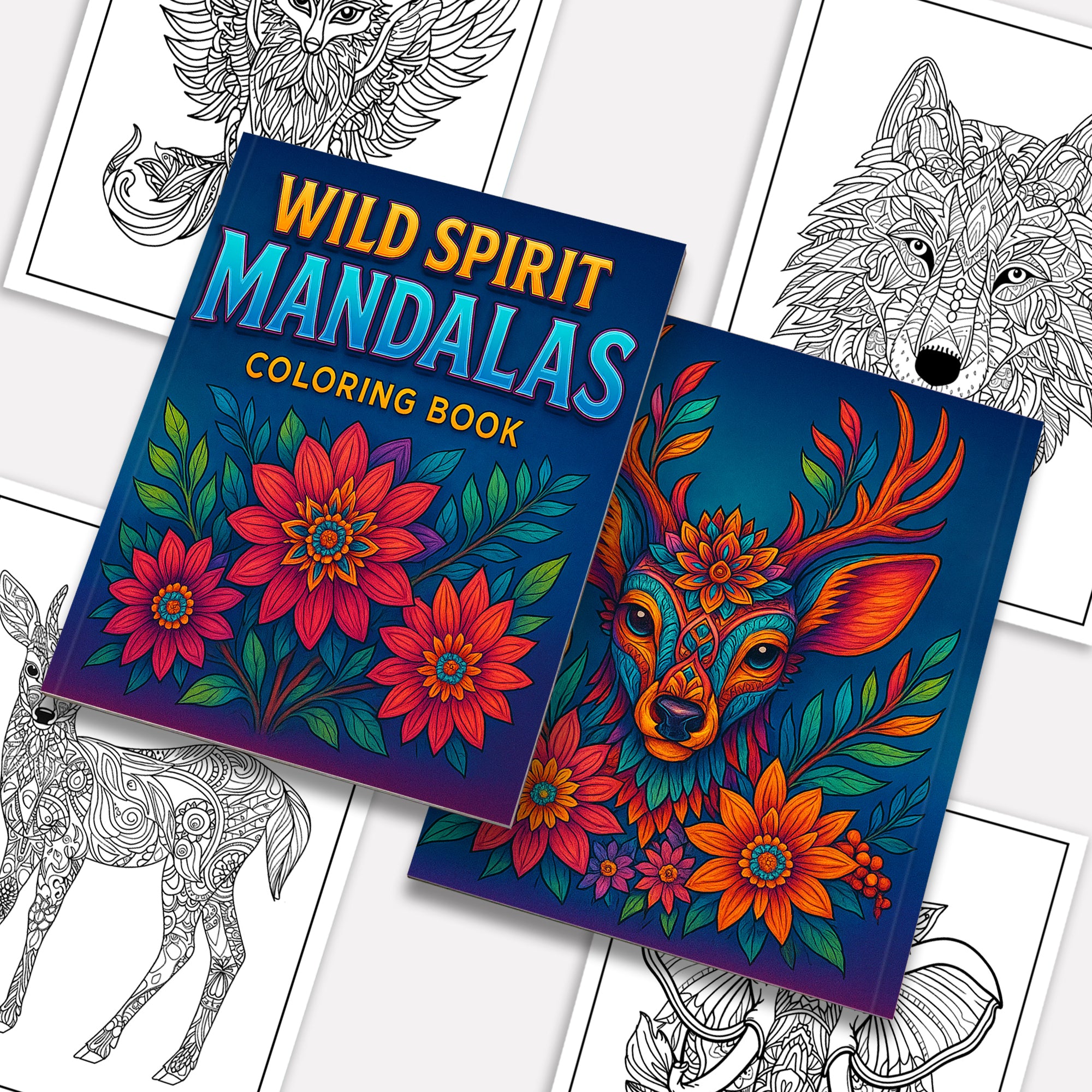 Wild Spirit Mandalas Coloring Pages – 48 Animal-Inspired Patterns for Adults
