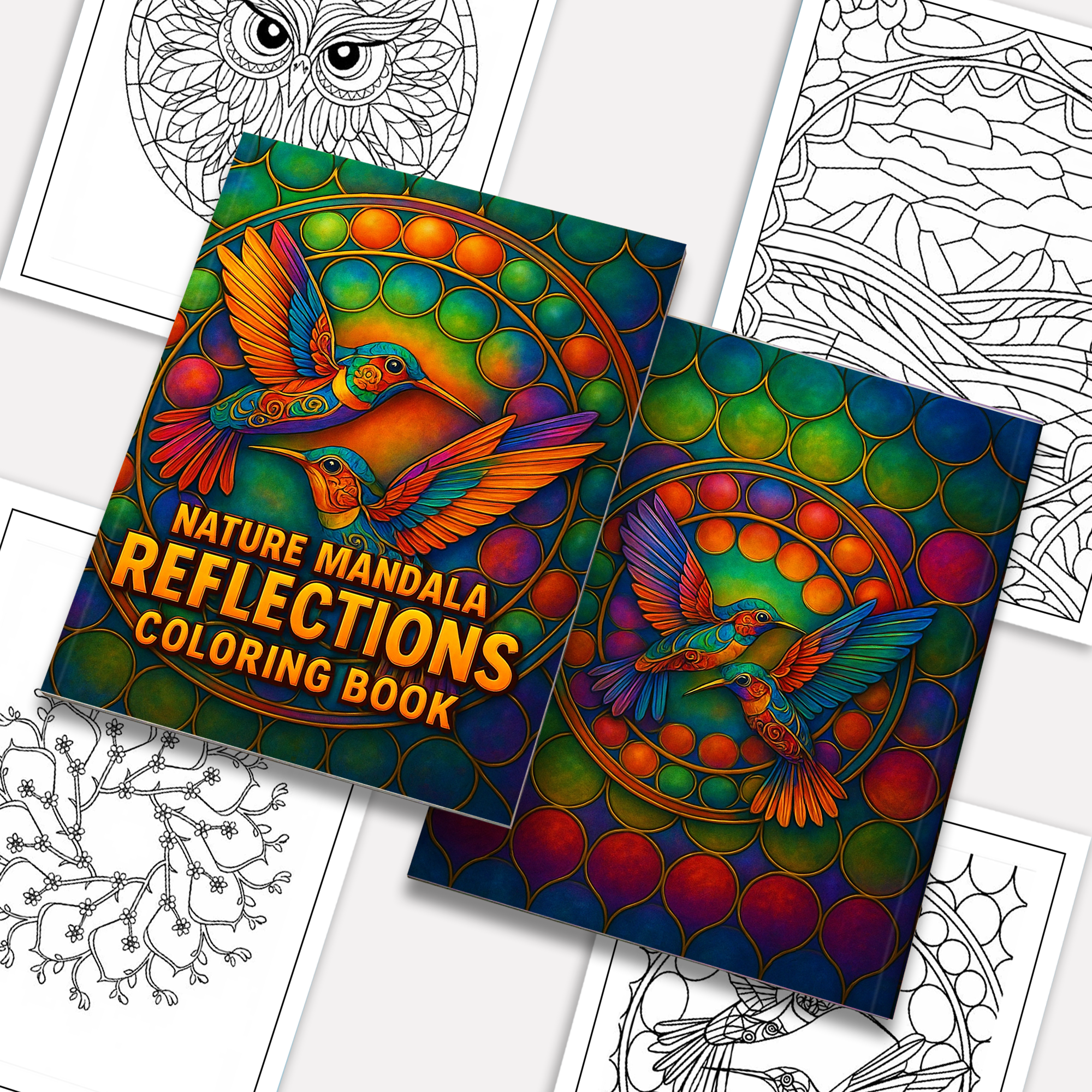 Nature Mandala Reflections Coloring Pages – 48 Intricate Designs for Adults