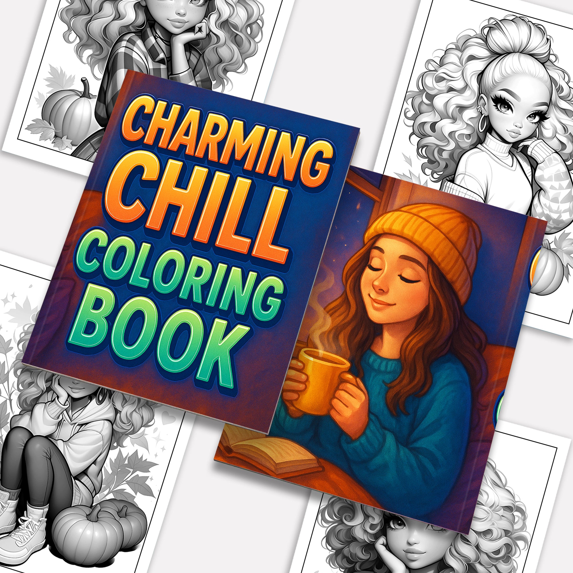 Charming Chill Coloring Pages – 48 Cozy Fashion-Inspired Designs for Adults