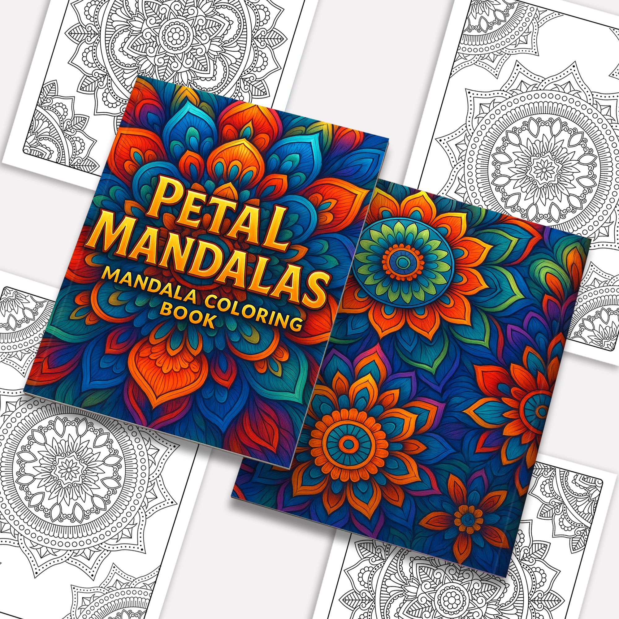 Petal Mandalas – Mandala Coloring Pages – 48 Pages – Intricate, Symmetrical, Nature-Inspired – For Adults