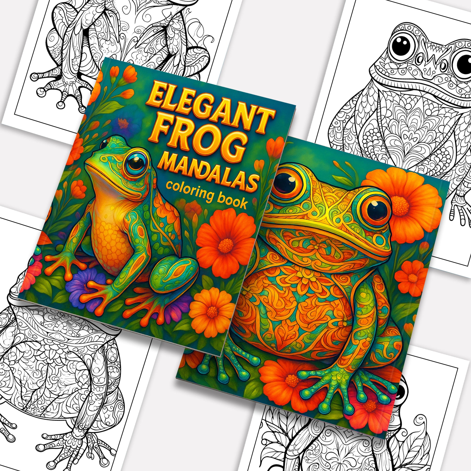 Elegant Frog Mandalas – 48 Intricate Coloring Pages for Adults