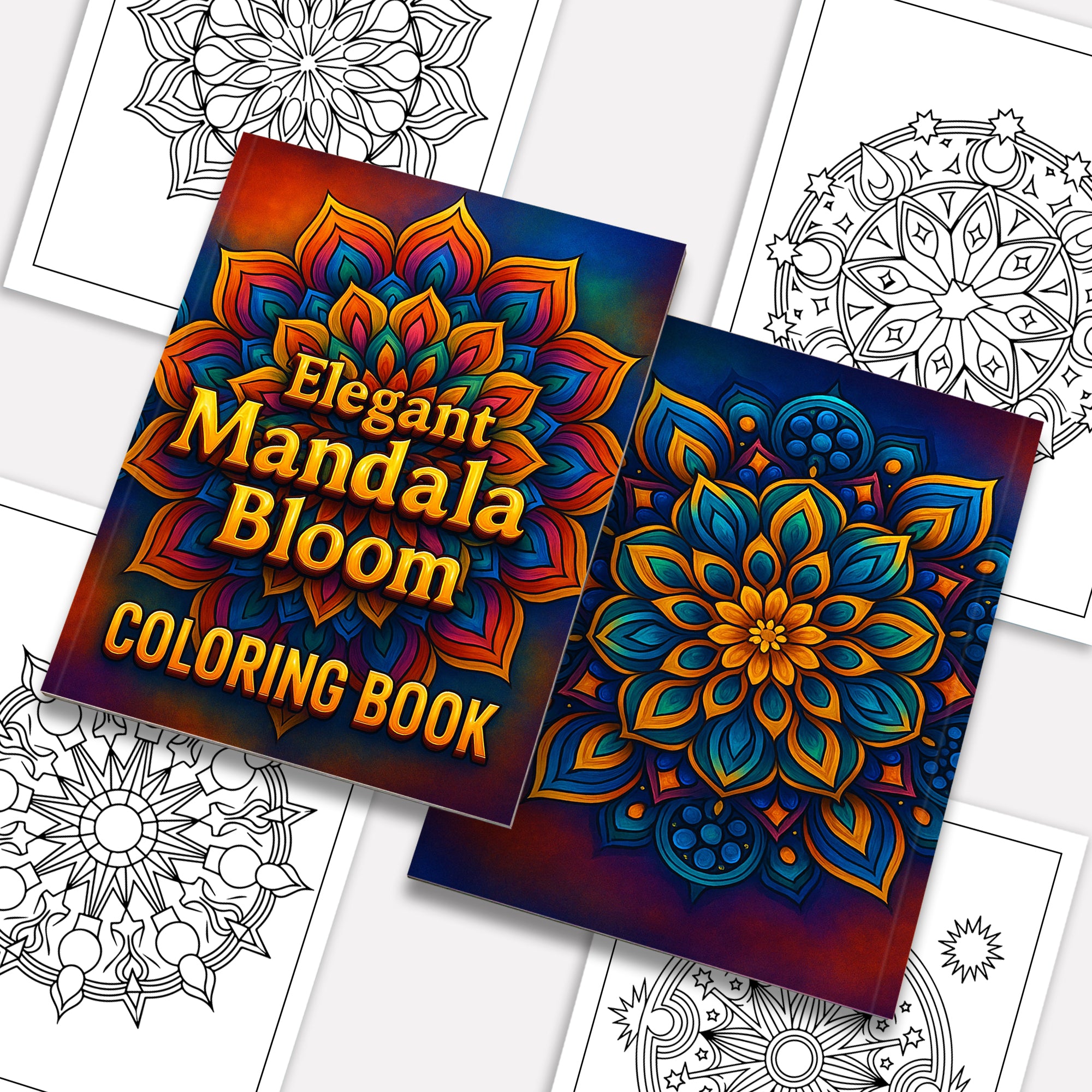 Elegant Mandala Bloom Coloring Pages – 48 Relaxing Floral Circle Patterns for Adults