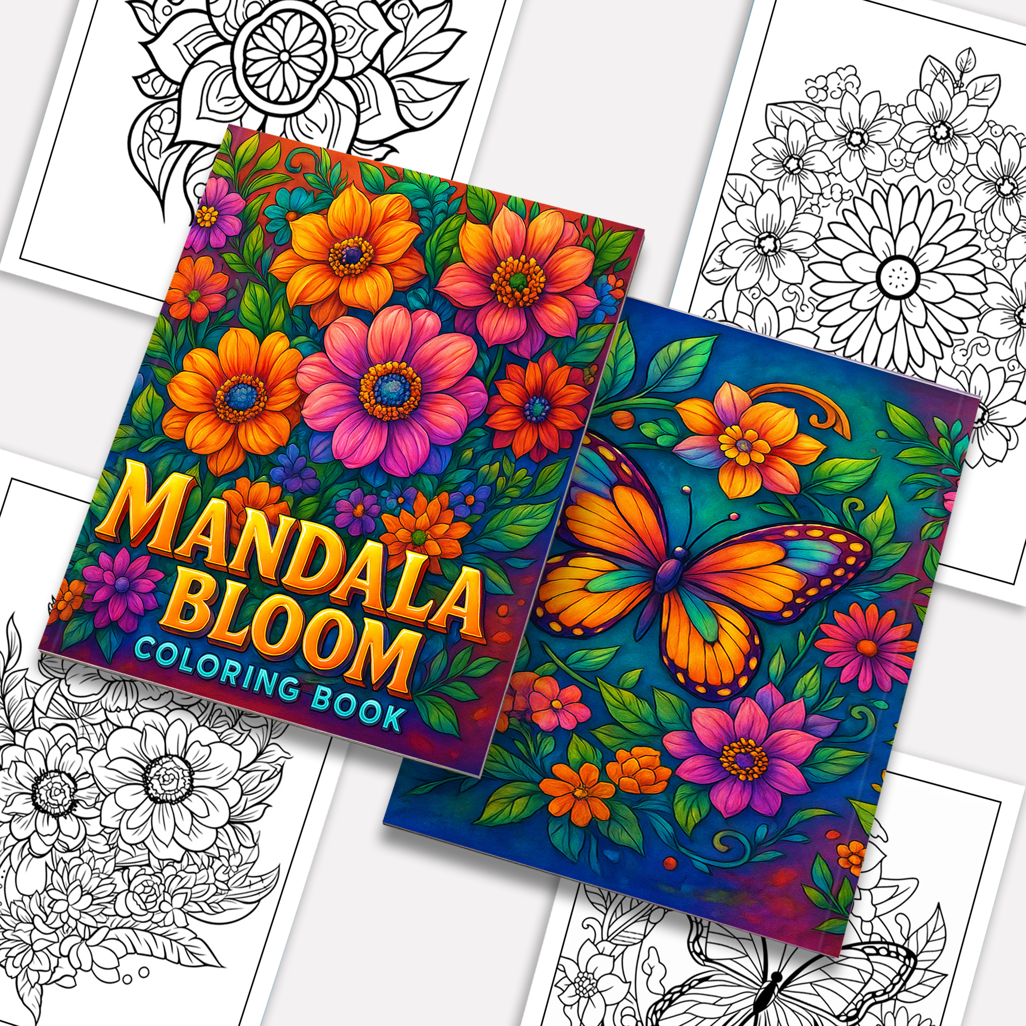 Mandala Bloom Coloring Pages – 48 Intricate Spring Designs for Adults