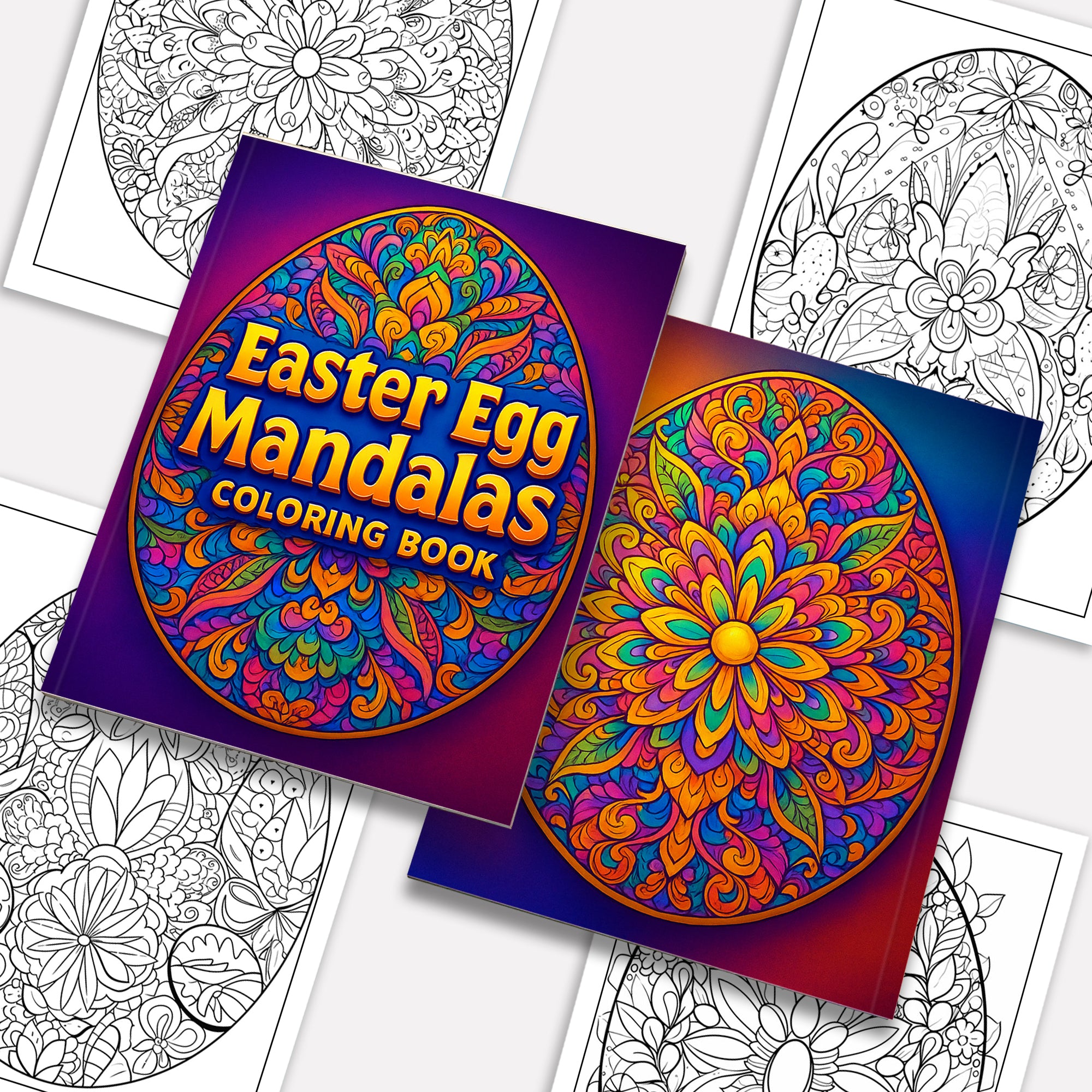 Easter Egg Mandala Coloring Pages – 48 Spring Designs for Adults