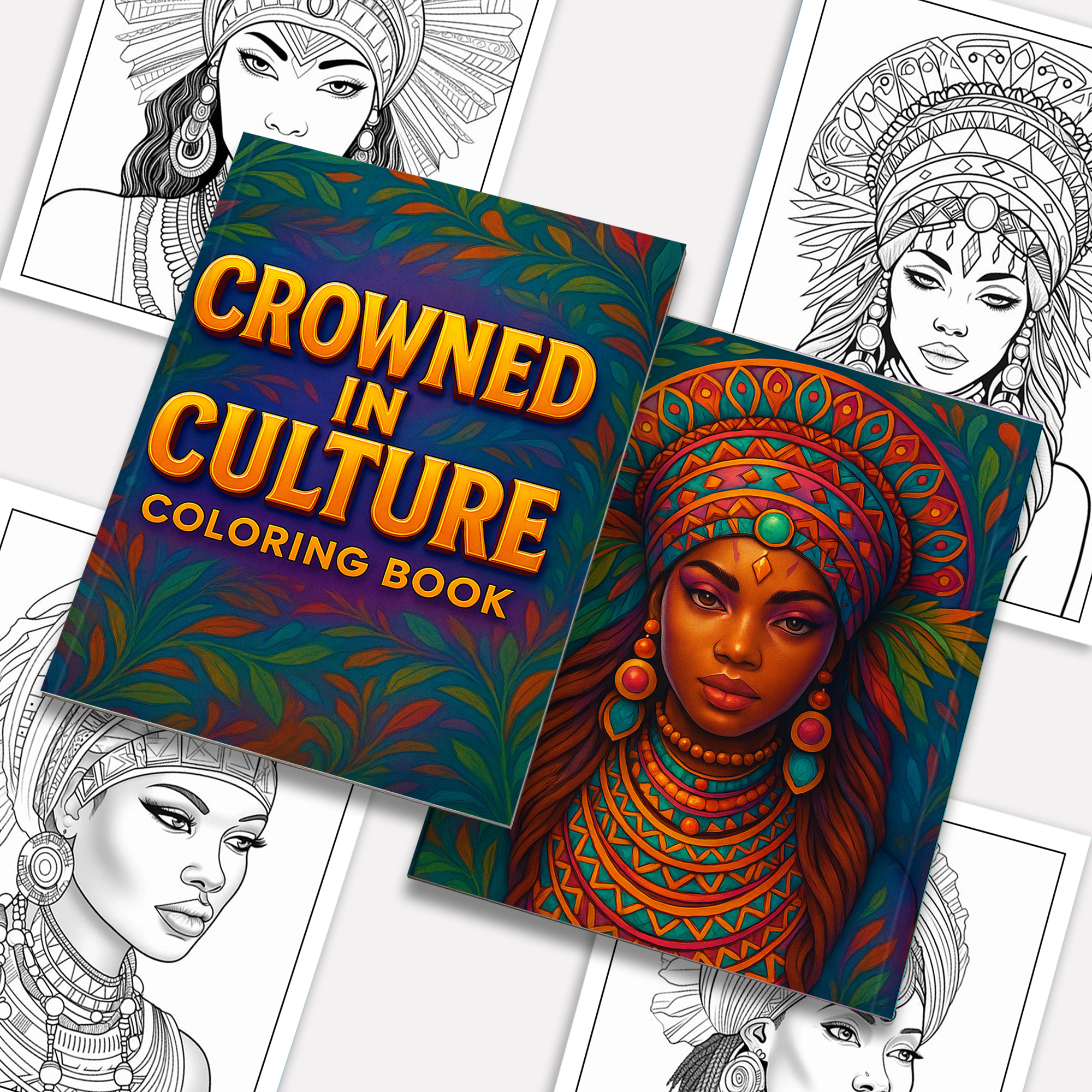 Crowned in Culture βBlack Girls Coloring Pages β 48 Pages β Black Girl Magic, Regal Braids, and Cultural Beauty for Kids