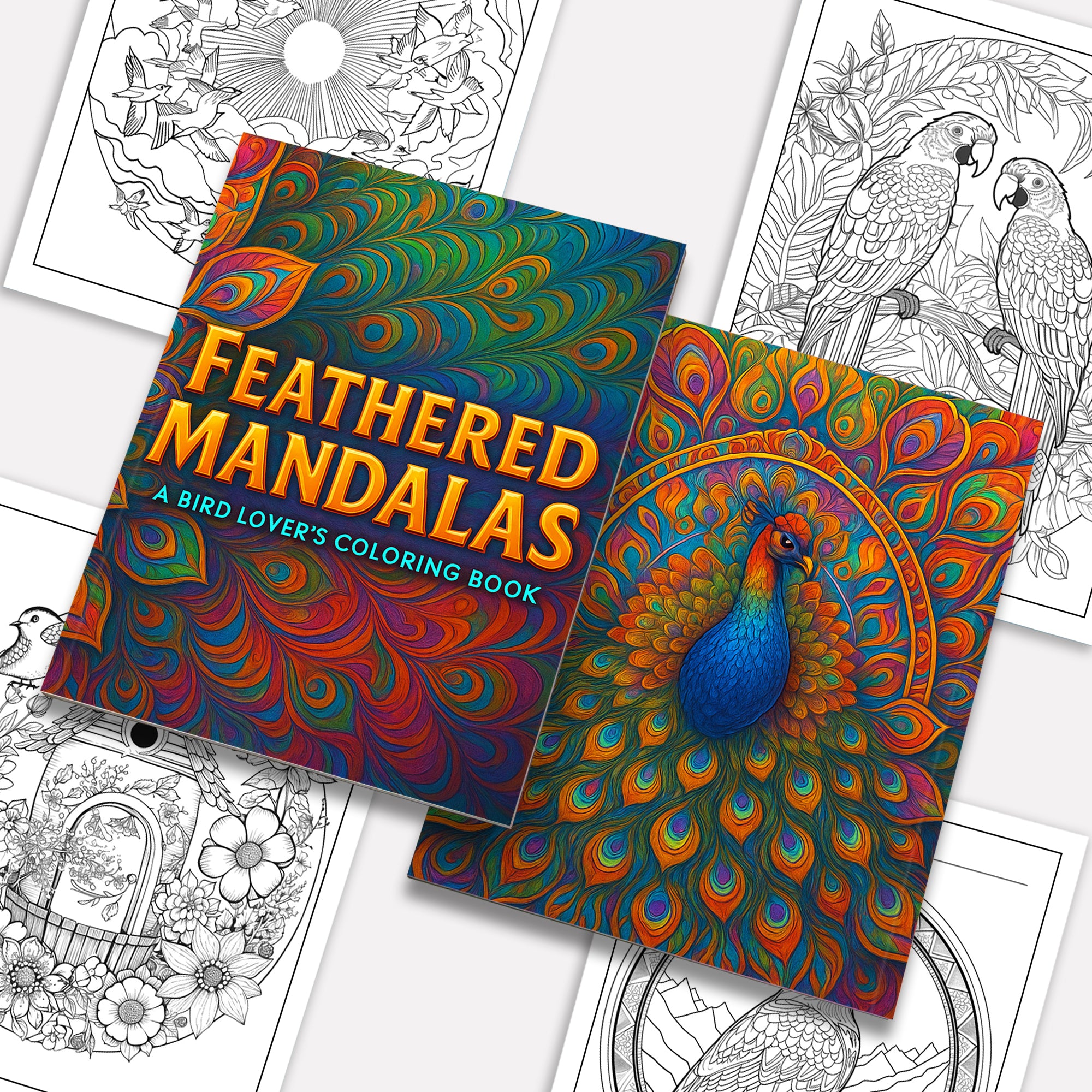 Feathered Mandalas Coloring Pages – 48 Intricate Bird Designs for Adults