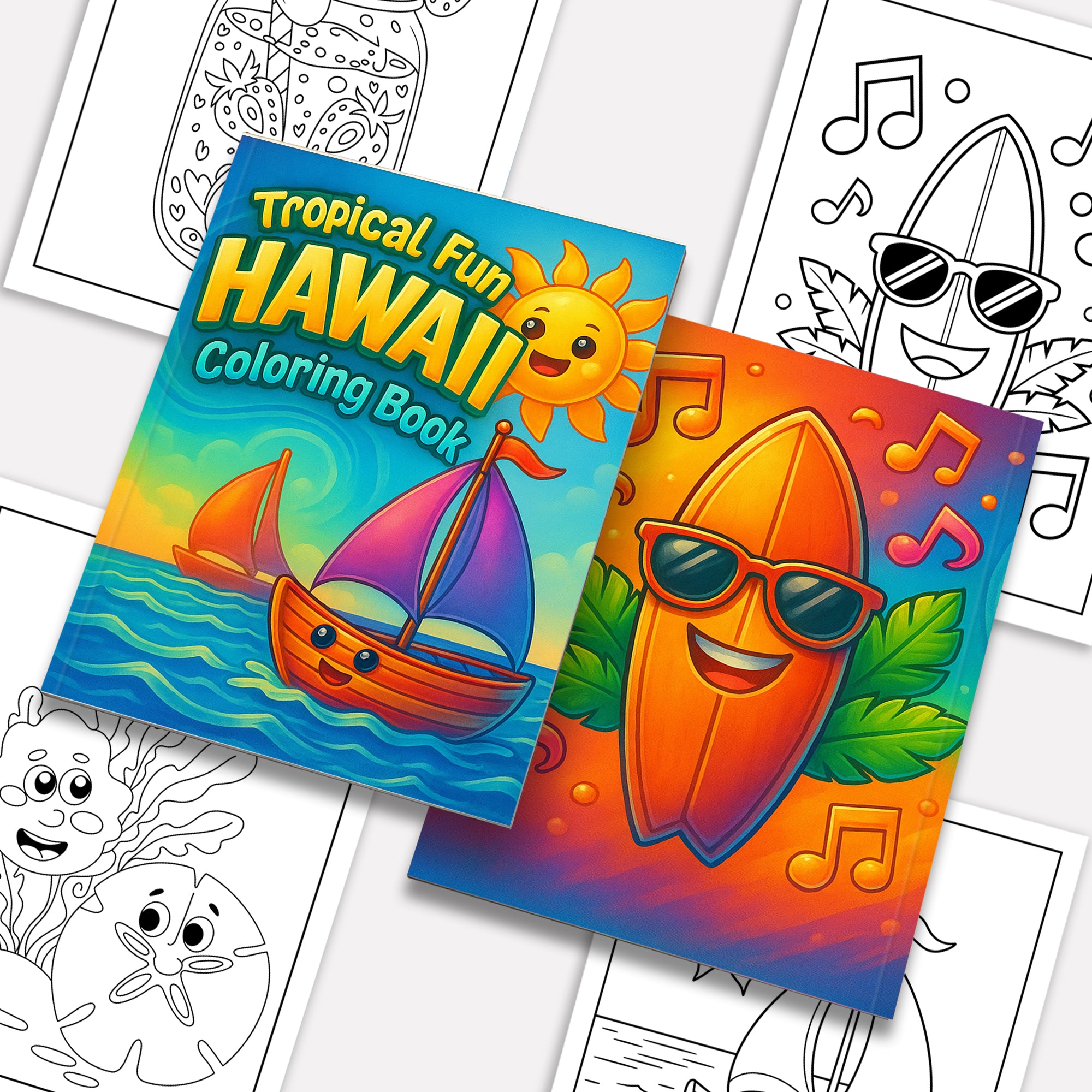 Tropical Fun Hawaii Coloring Pages – 48 Cute Summer Activities for Kids