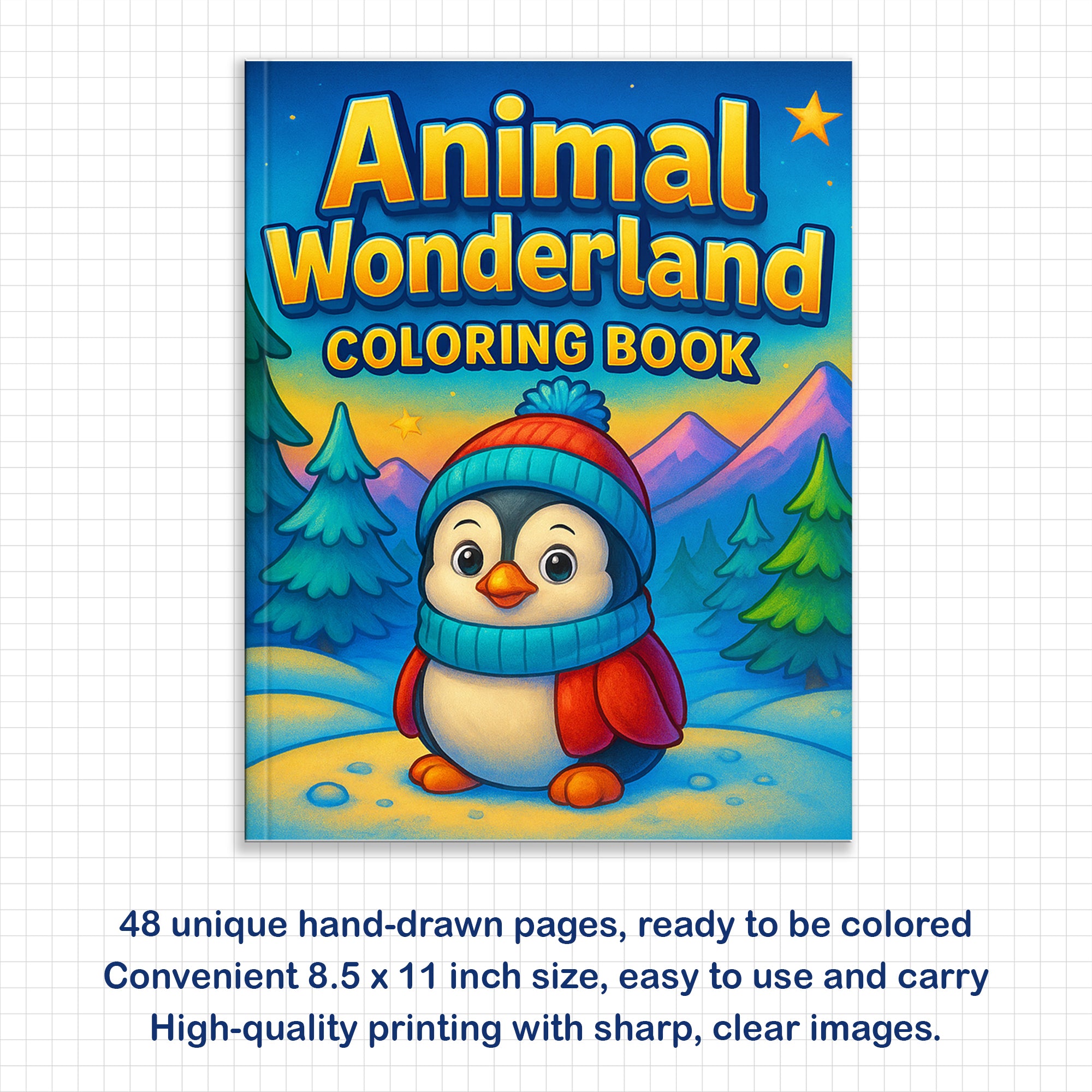 Wild Safari Adventure – Animal Coloring Pages – 48 Pages – African Wildlife, Jungle Animals – For Kids