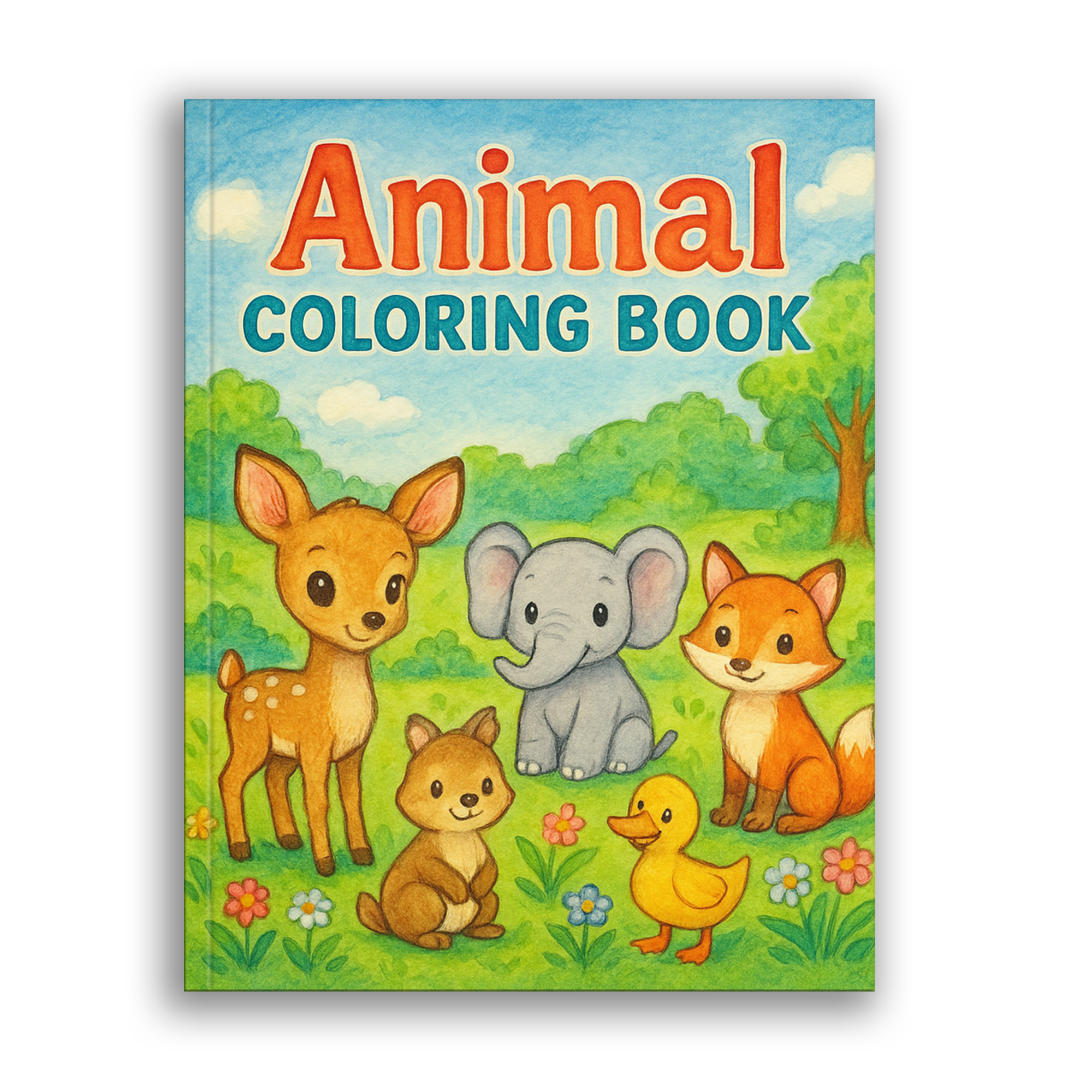 Animal Coloring Book - Relaxing and Joyful Animal Scenes to Color