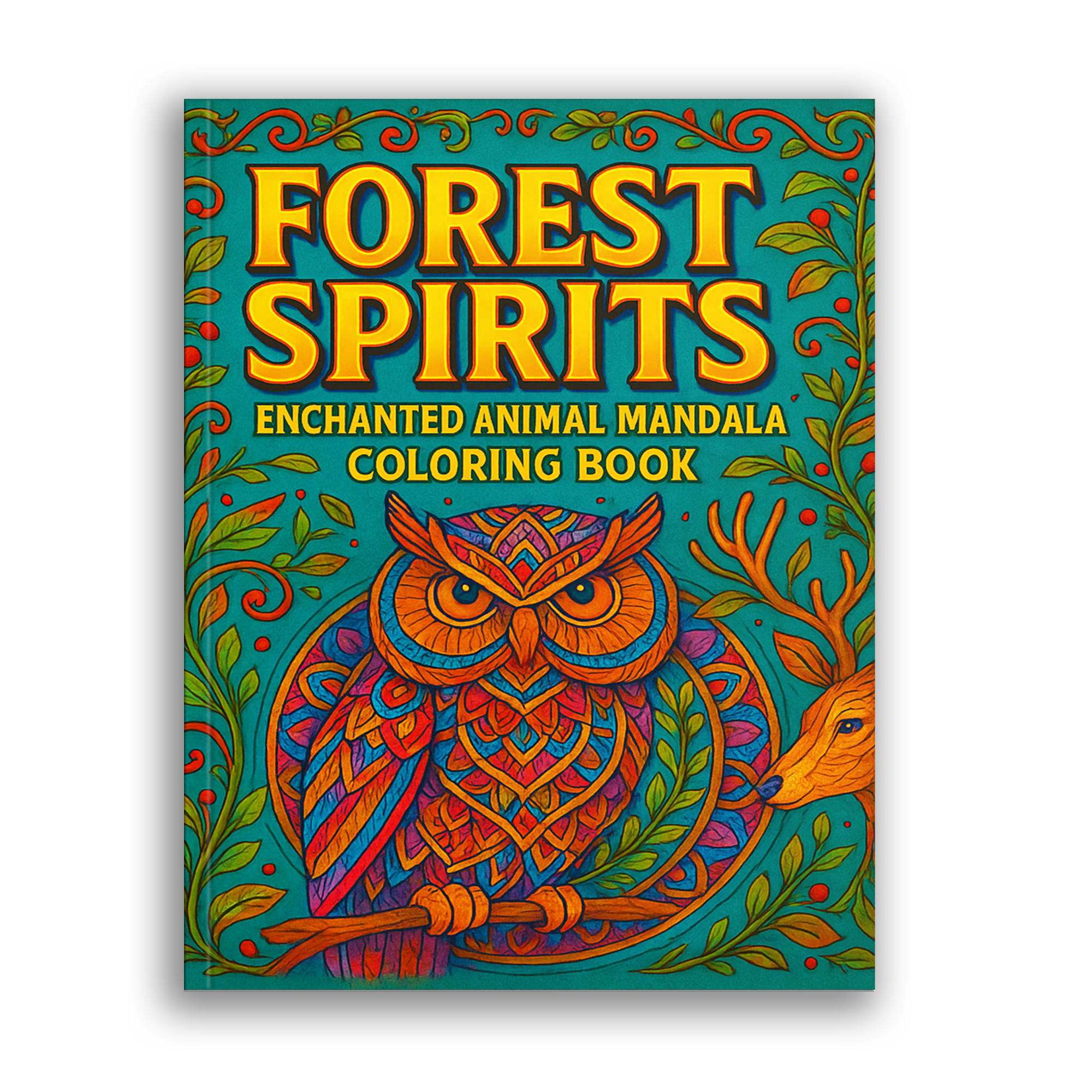 Forest Spirits Coloring Book - Animal Mandalas for Mindfulness and Relaxation