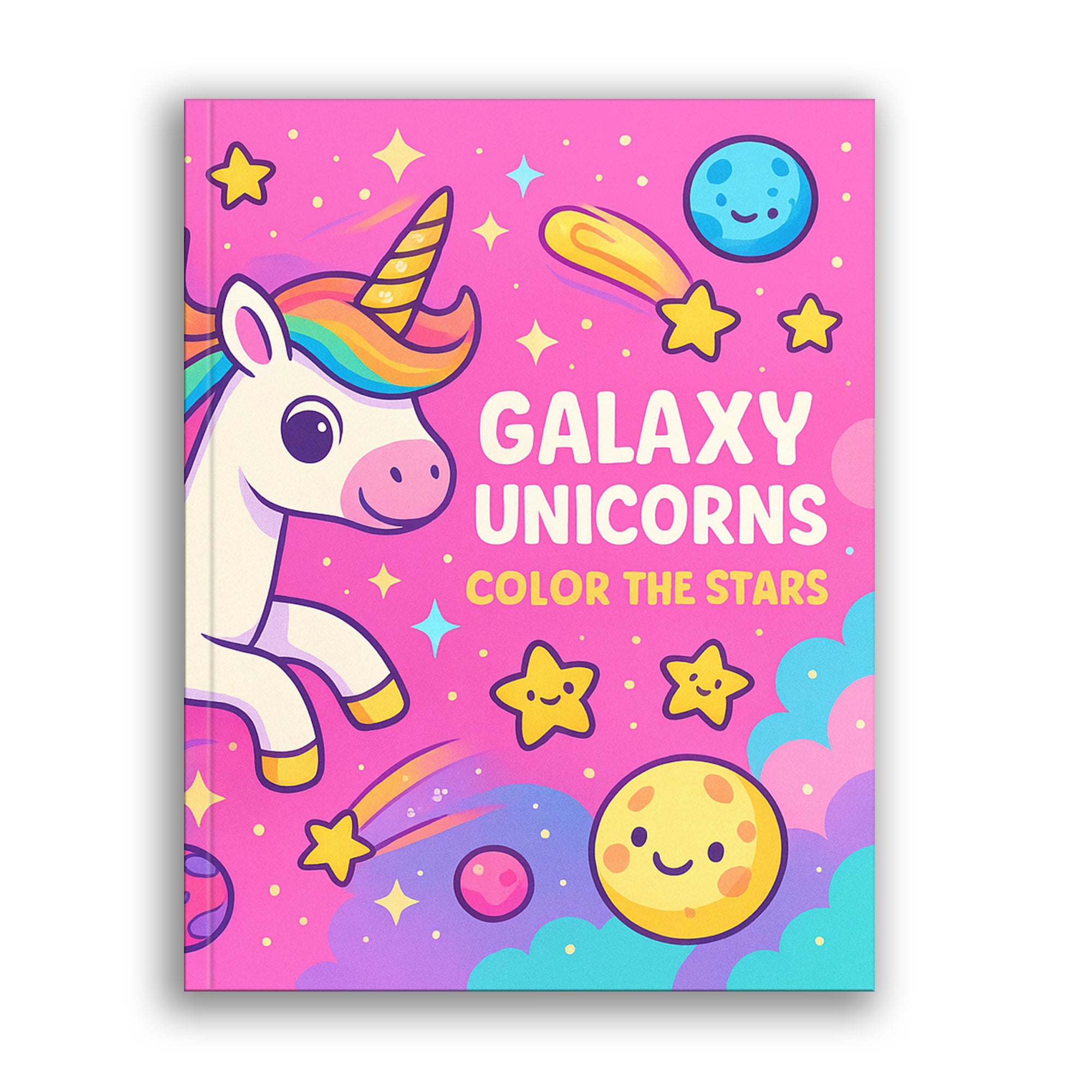 Color the Stars  – A Galaxy Unicorn Adventure in Crystals and Cosmos - Unicorn Coloring Book