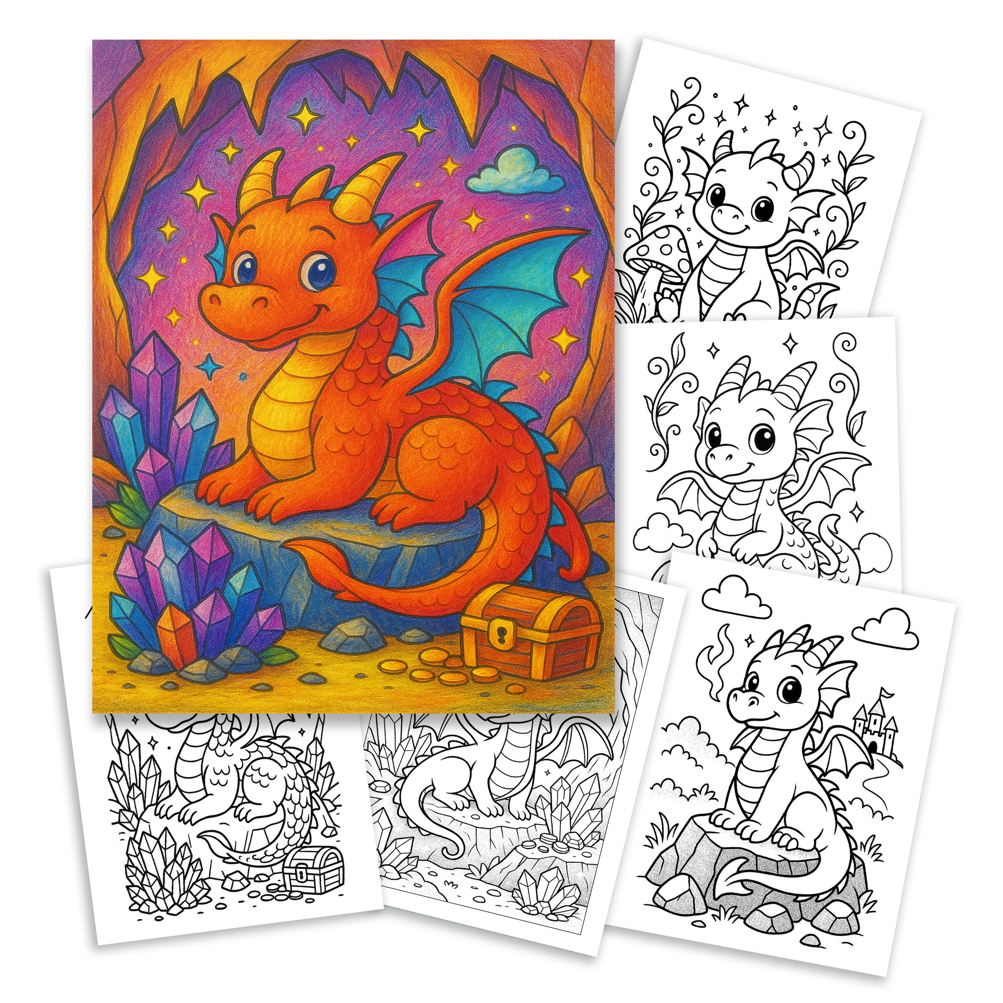 Dragons & Dreams Coloring Book - A Magical Coloring Adventure
