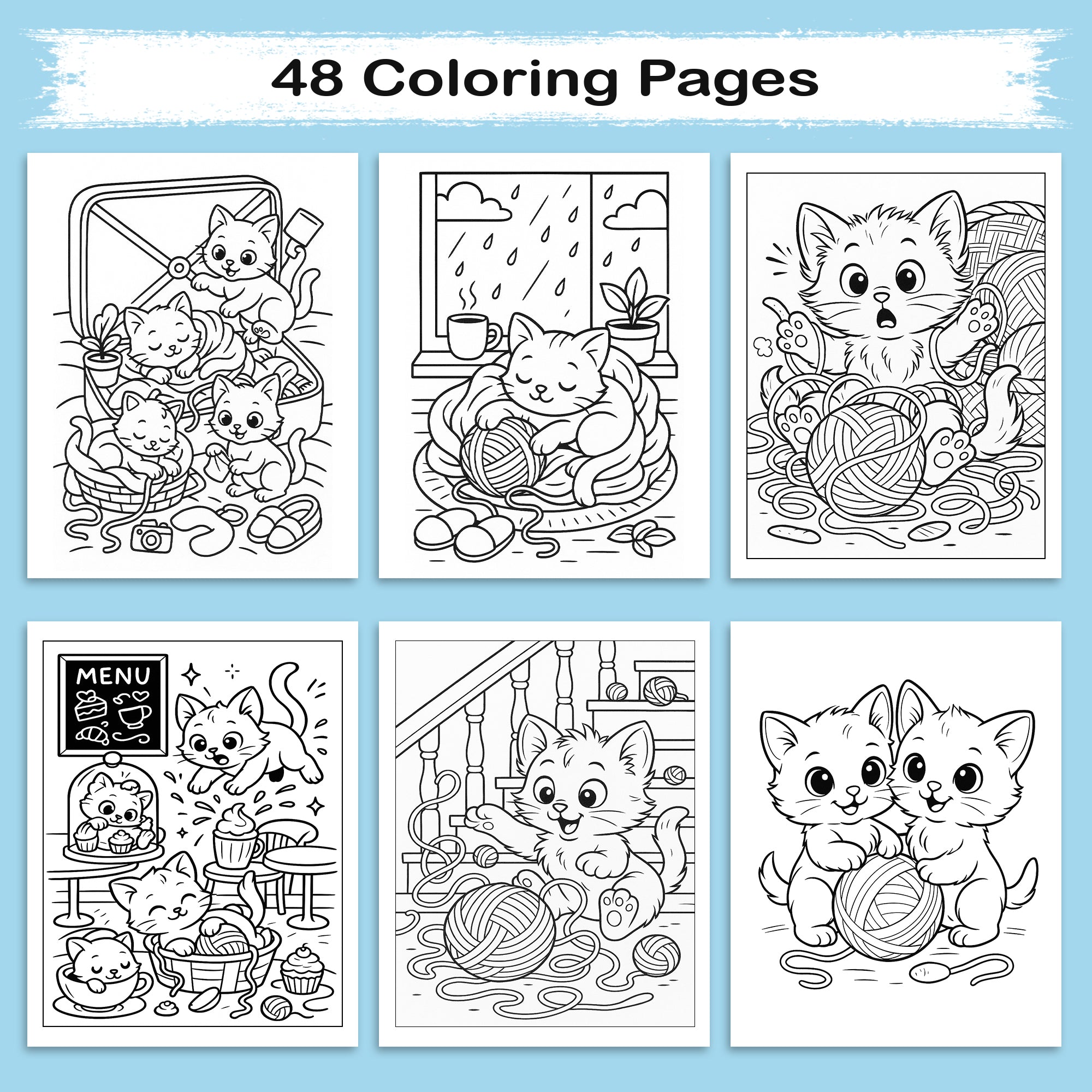 Cat Life - A Funny and Relaxing Coloring Book