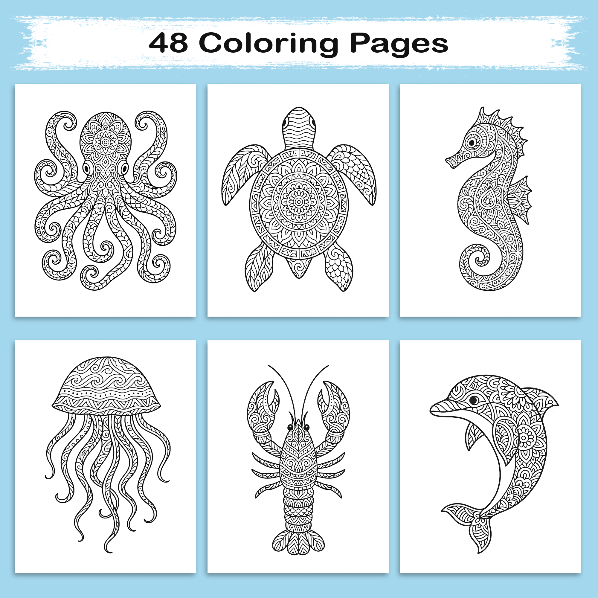 Mystic Wildlife Coloring Book - Intricate Animal Mandalas for Relaxation and Creativity
