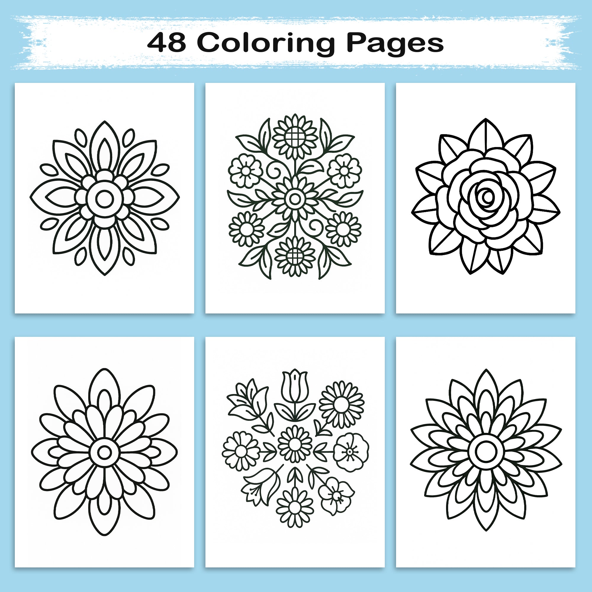 Simple and Sweet Mandalas Coloring Book - 48 Coloring Pages