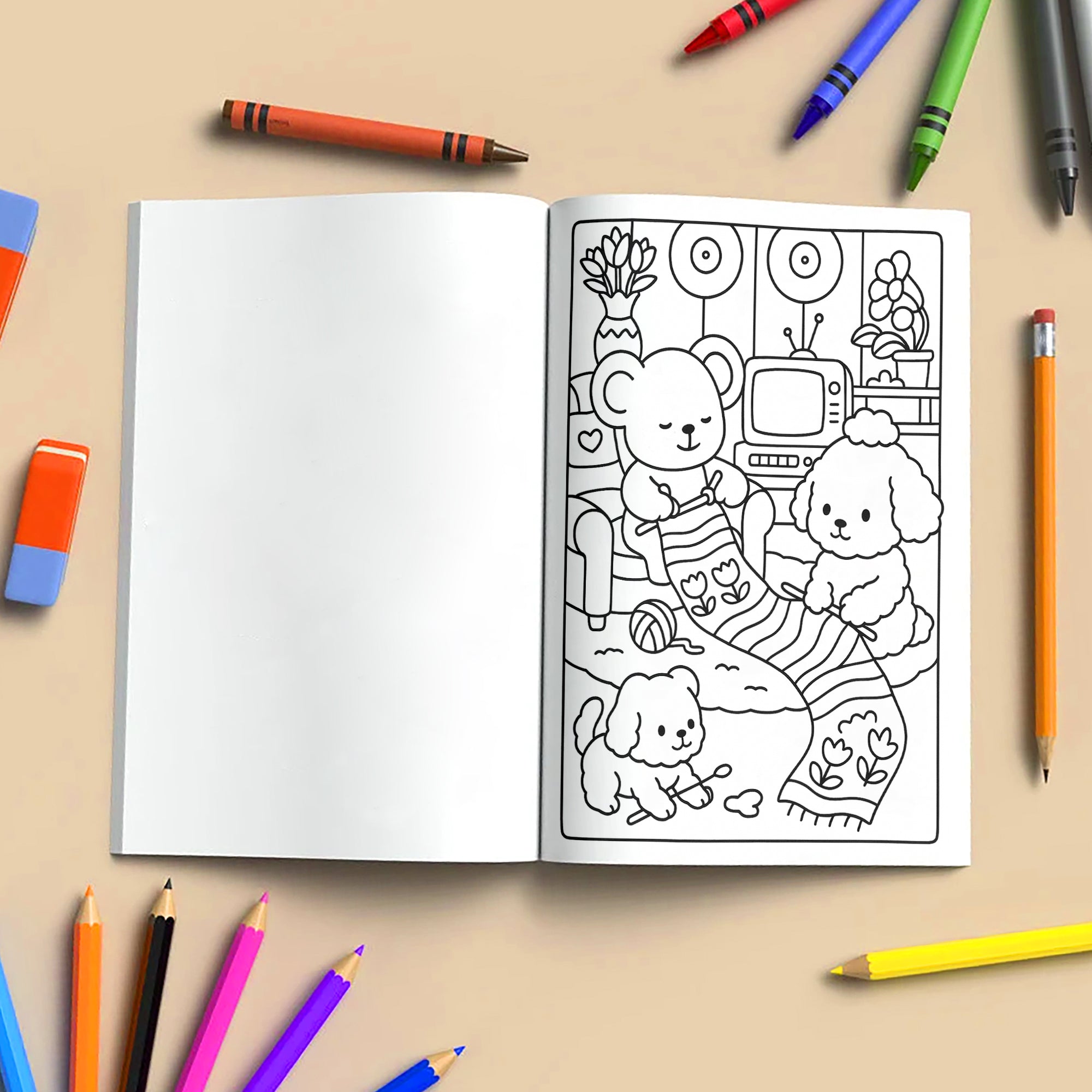 Cozy Bear Days – A Kawaii Coloring Adventure | 48 Adorable Cozy Bear-Themed Pages for Relaxation & Fun