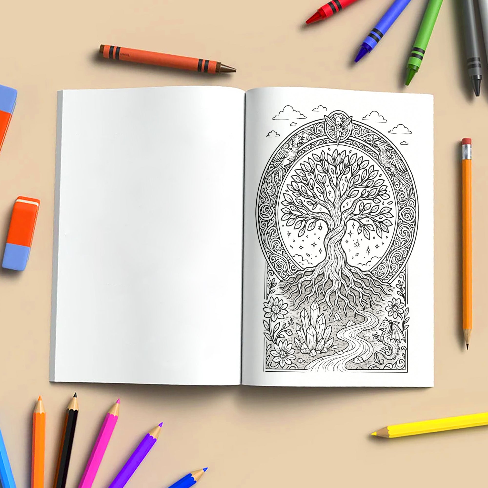 Tree of Life Mandala Coloring Book – Inspirational Nature Designs to Calm Your Mind