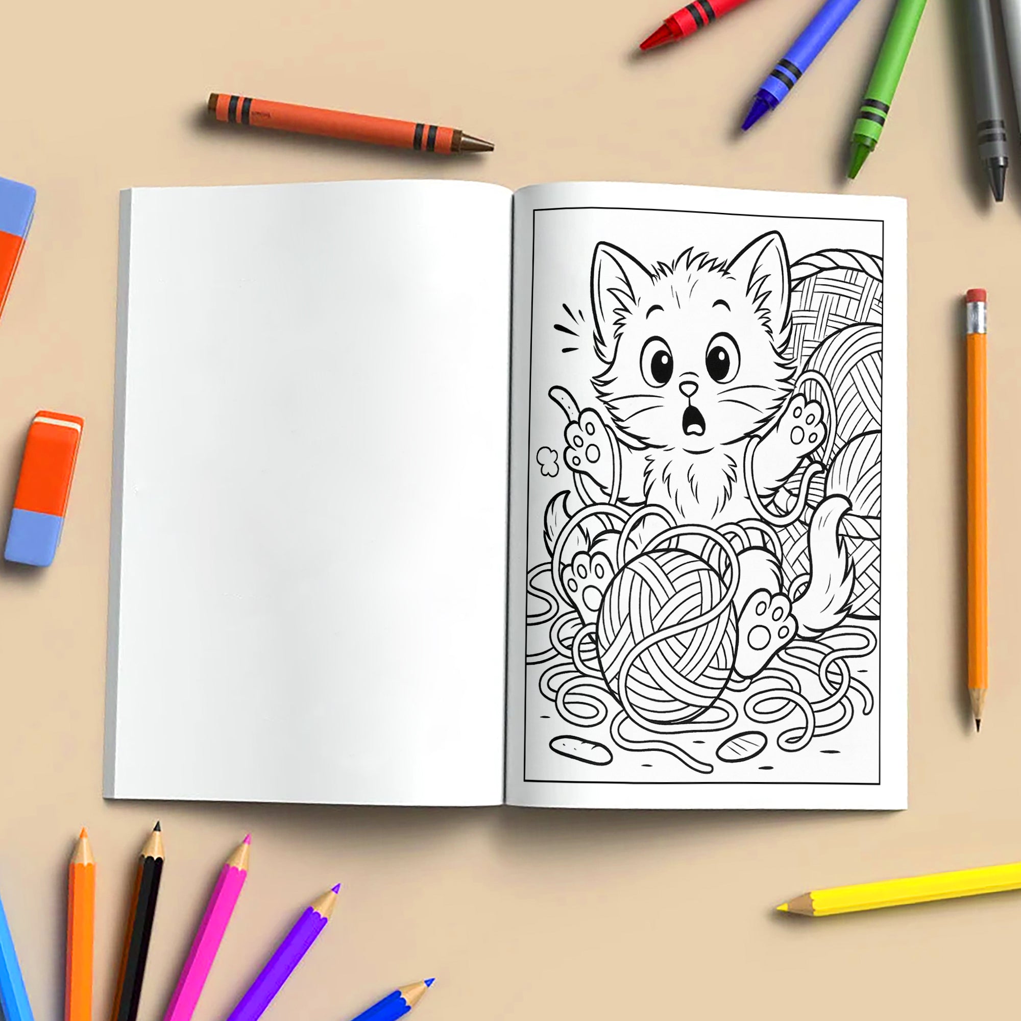Cat Life - A Funny and Relaxing Coloring Book
