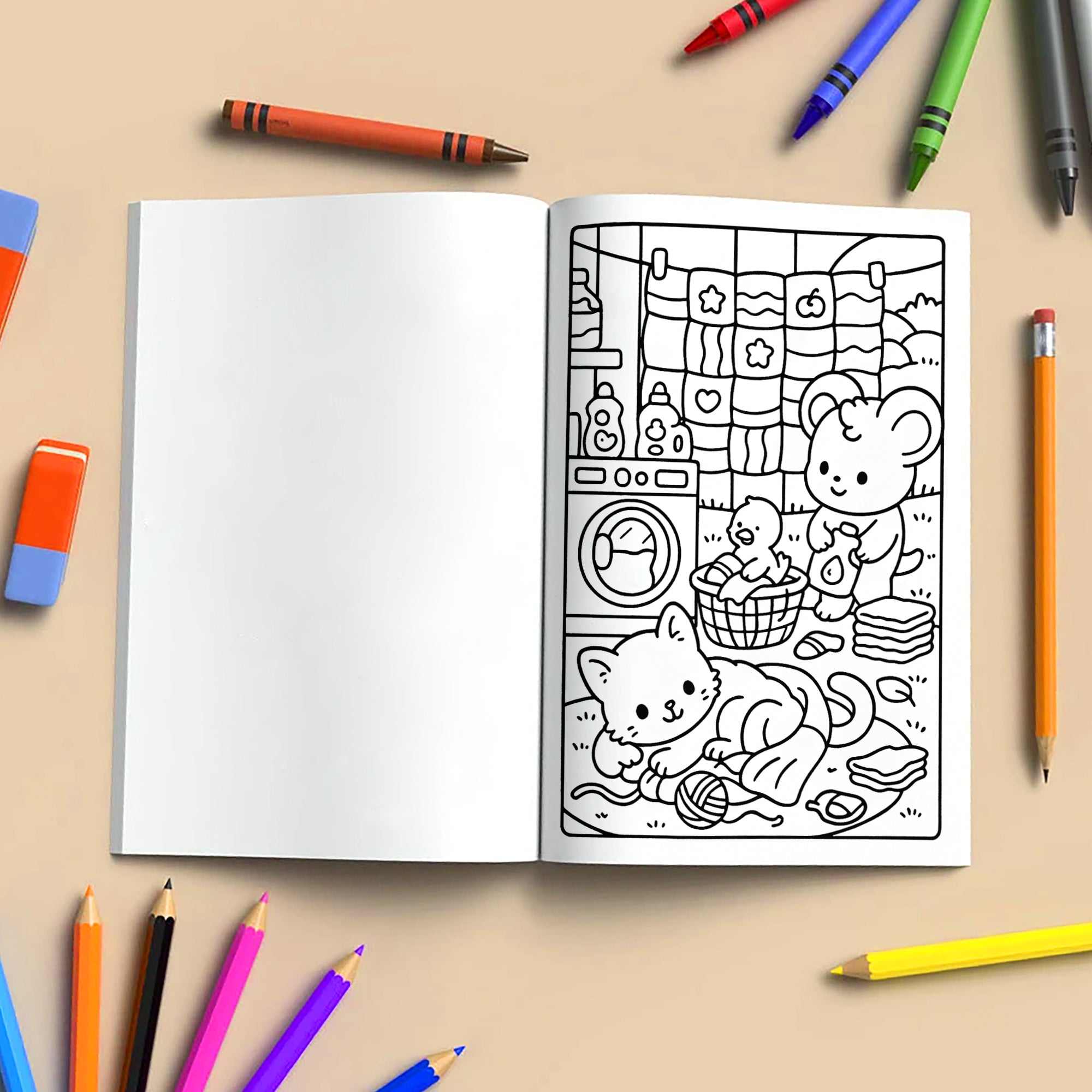 Cozy Farm Life: A Kawaii Coloring Book - Super Cute Animal Characters