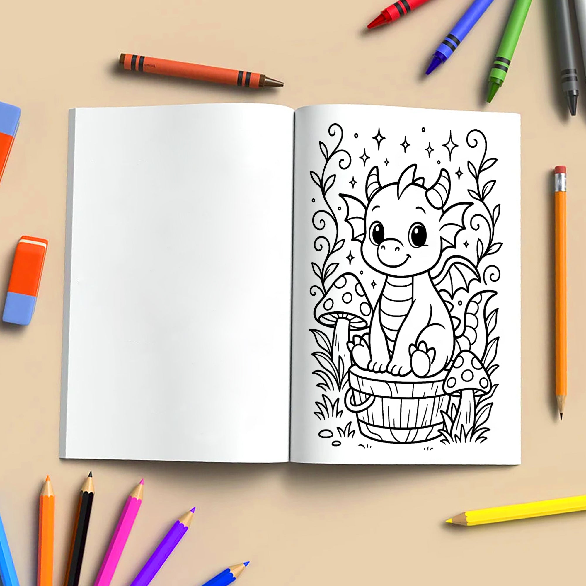 Dragons & Dreams Coloring Book - A Magical Coloring Adventure
