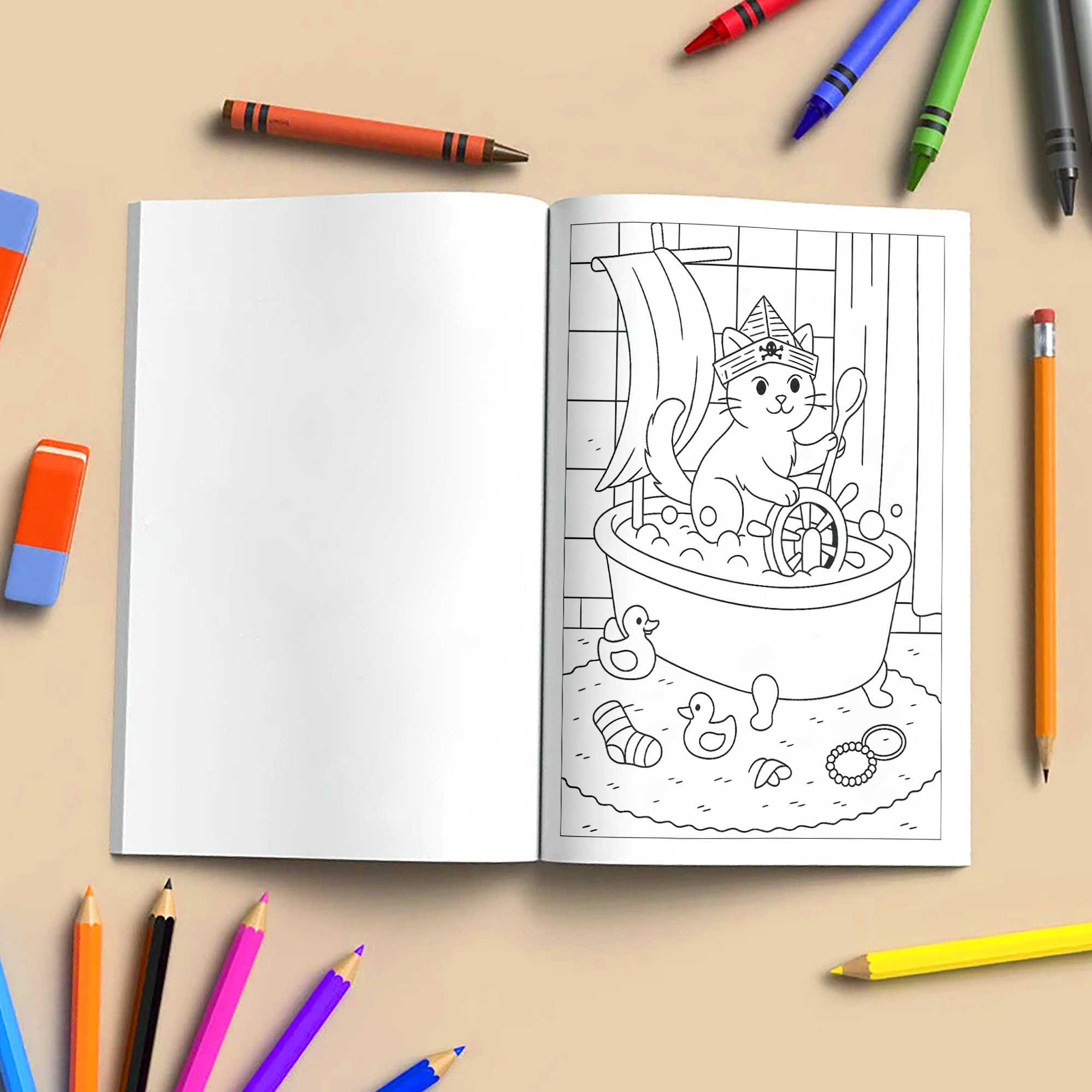 Indoor Cats’ Secret Adventures – A Whimsical Coloring Book for Cat Lovers
