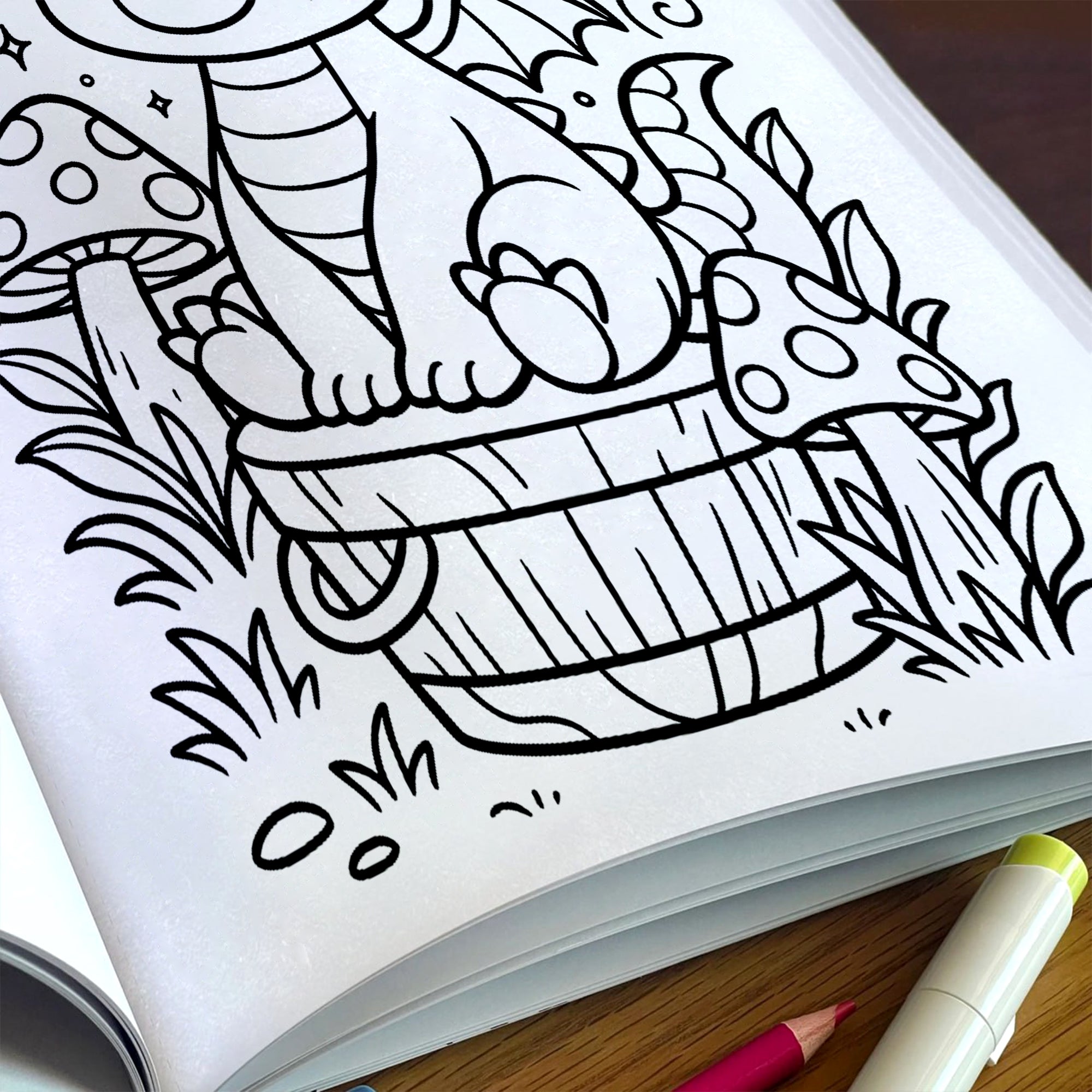 Dragons & Dreams Coloring Book - A Magical Coloring Adventure