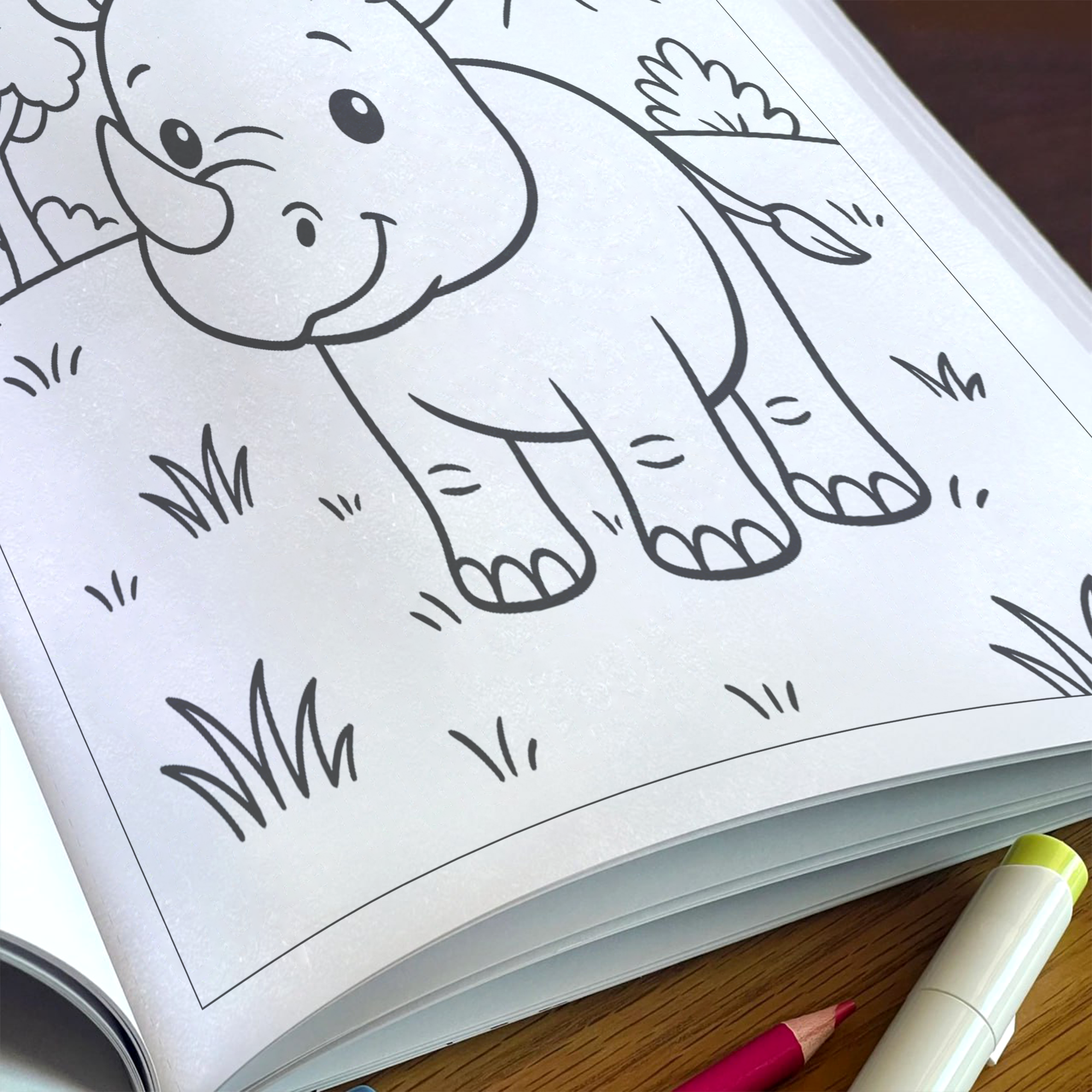 Animal Coloring Book - Cute Safari and Jungle Animals