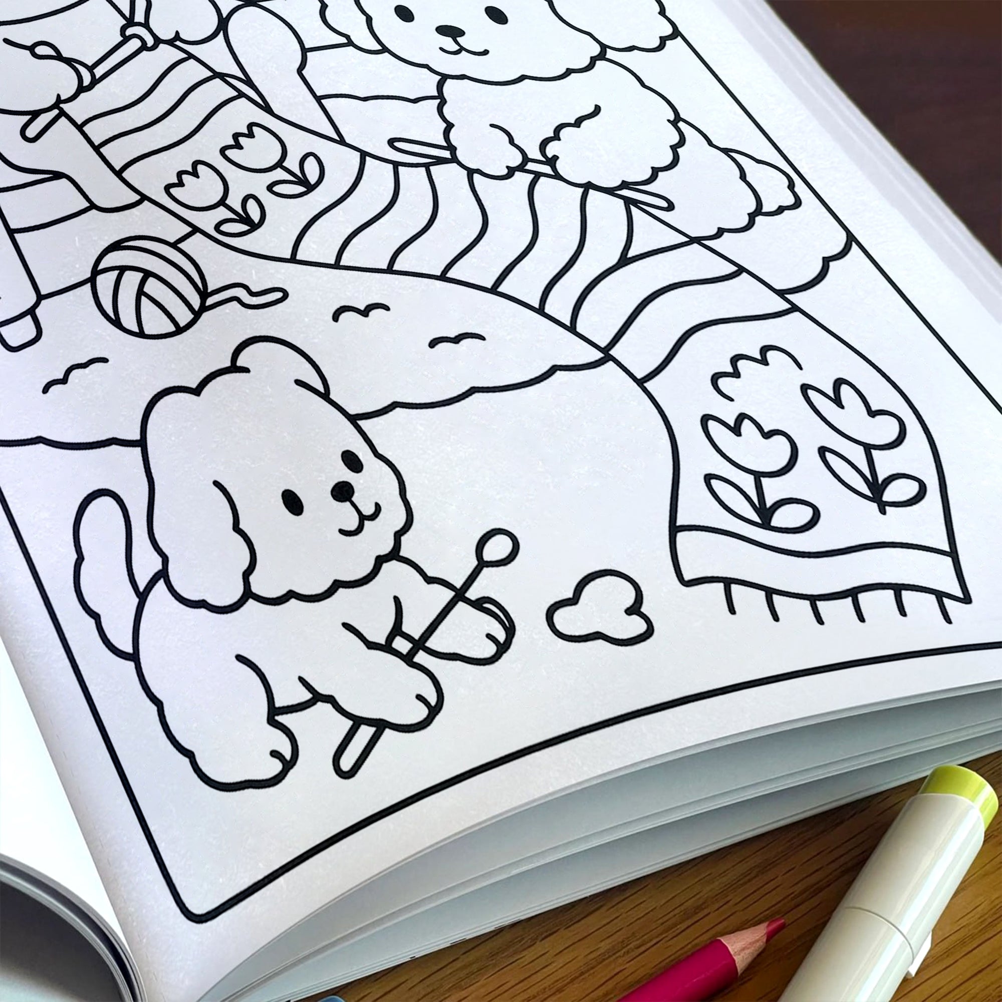 Cozy Bear Days – A Kawaii Coloring Adventure | 48 Adorable Cozy Bear-Themed Pages for Relaxation & Fun