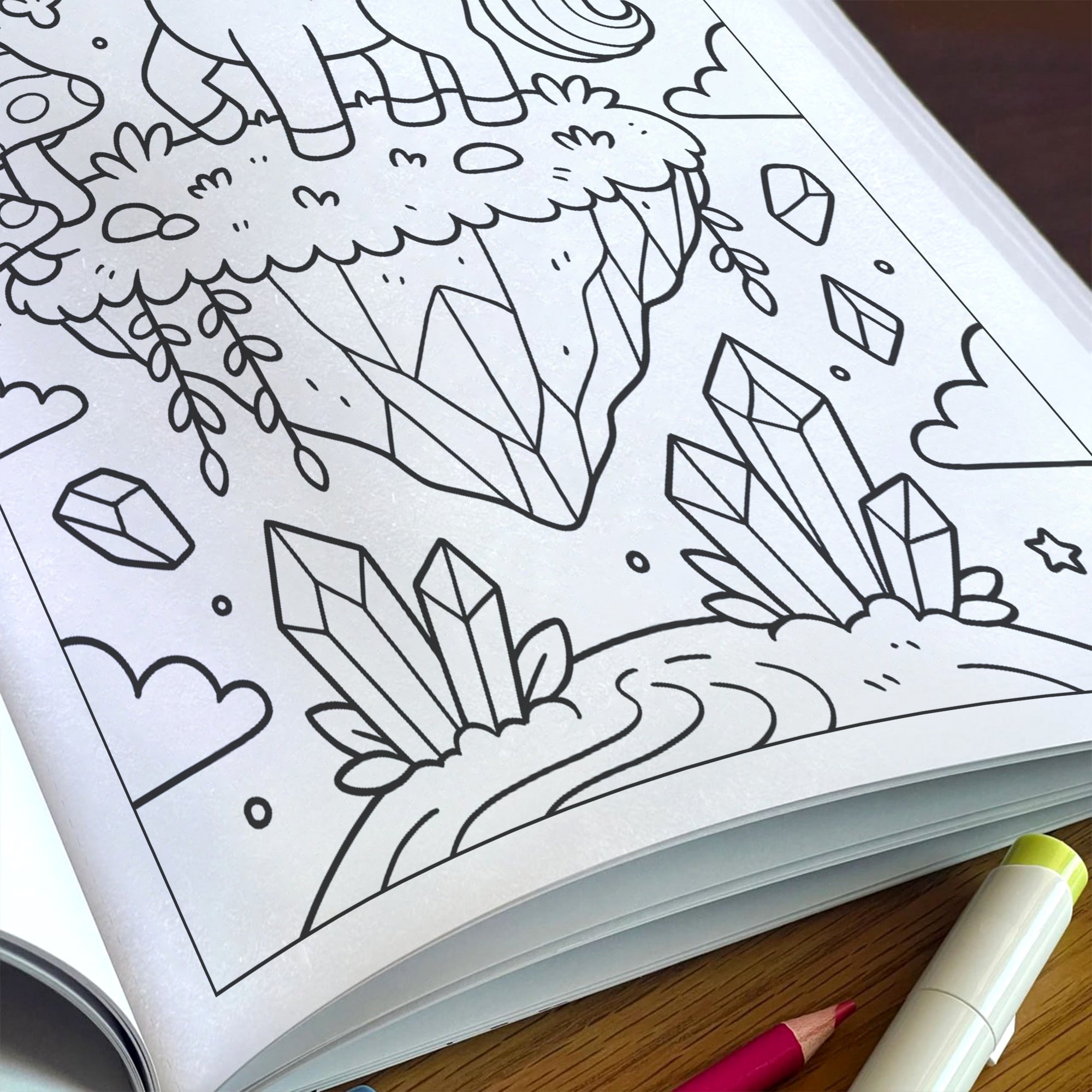 Color the Stars  – A Galaxy Unicorn Adventure in Crystals and Cosmos - Unicorn Coloring Book