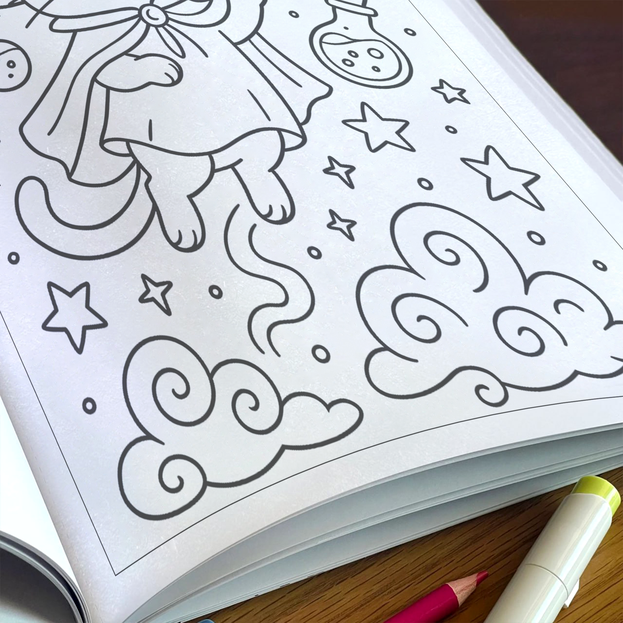 Whimsical Cat Coloring Book – Relaxing & Imaginative Artwork for All Ages