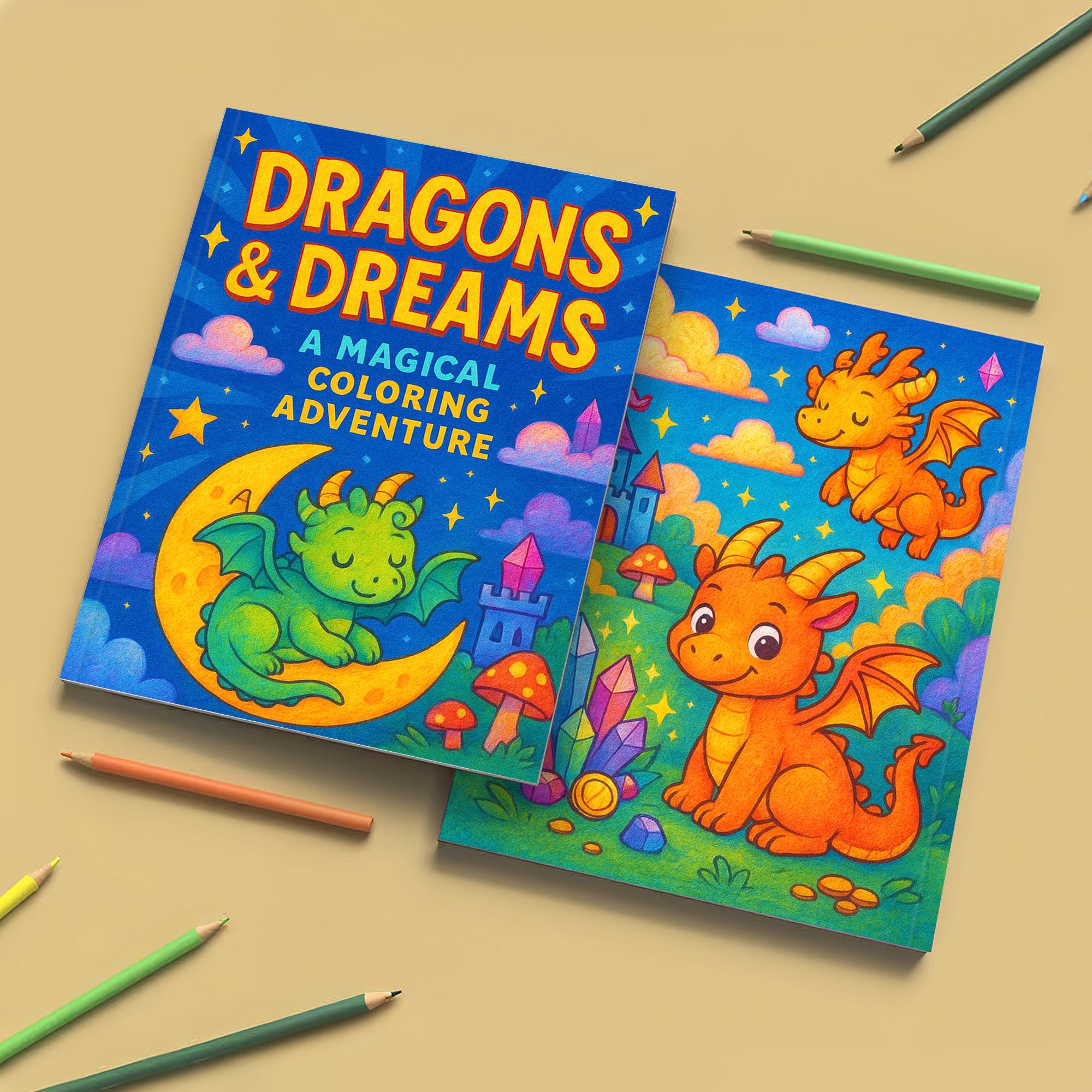 Dragons & Dreams Coloring Book - A Magical Coloring Adventure