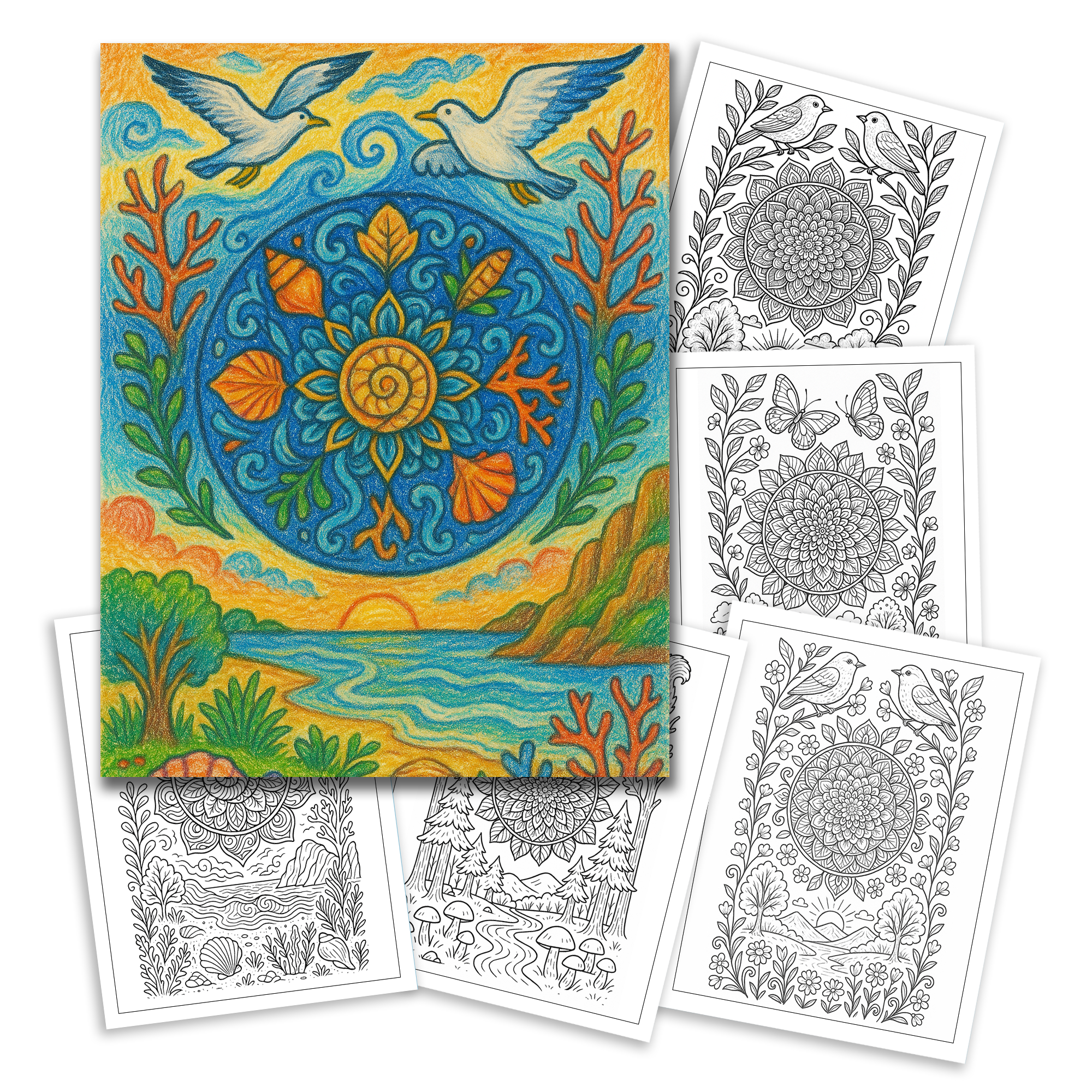 Mandala Coloring Book - Beautiful Circular Patterns for Stress Relief