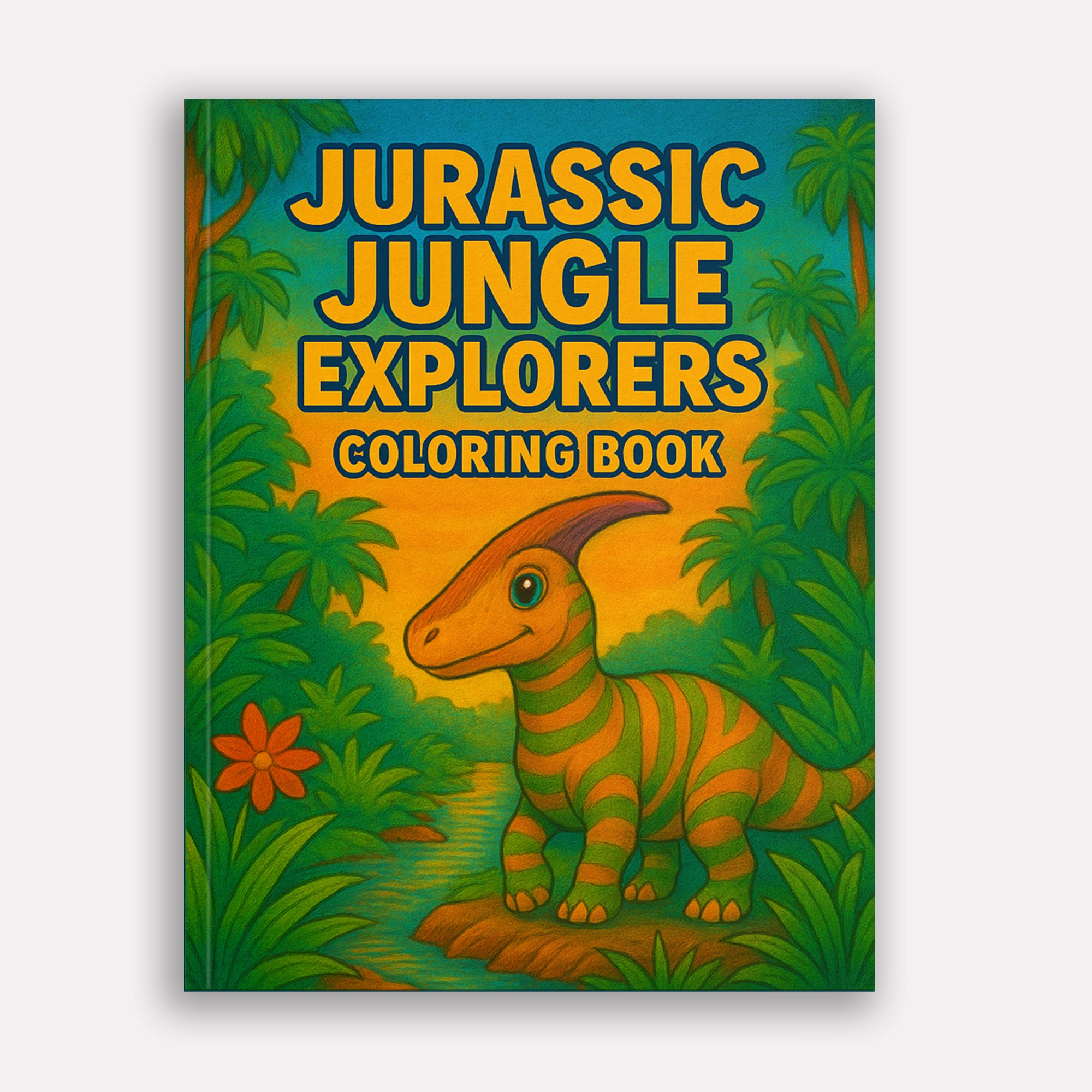Jurassic Jungle Explorers Coloring Pages – 48 Pages – Detailed, Dynamic, Prehistoric Adventures – For Adults and Teens