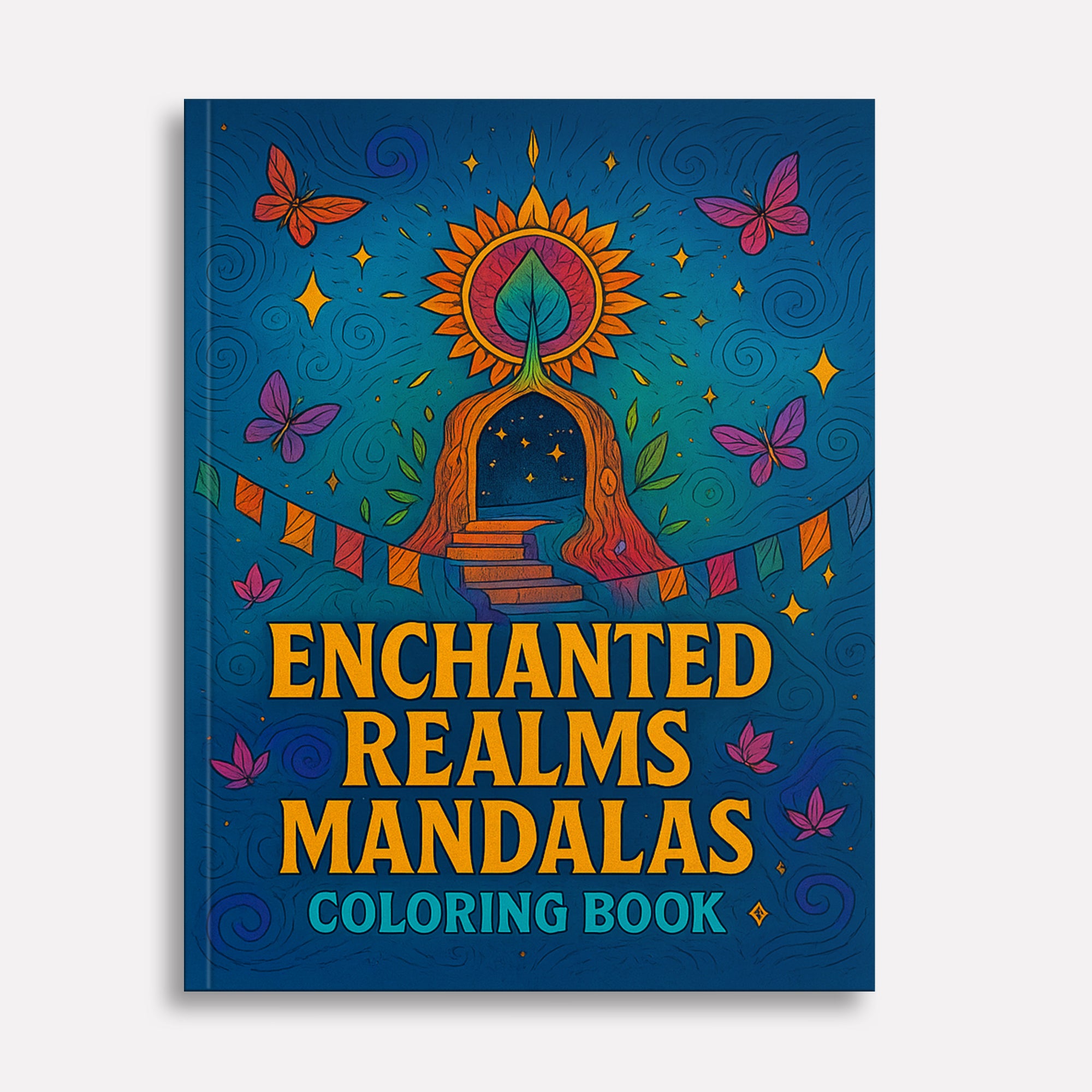 Enchanted Realms Mandalas Coloring Pages – 48 Fantasy Designs of Sacred Nature - For Adults