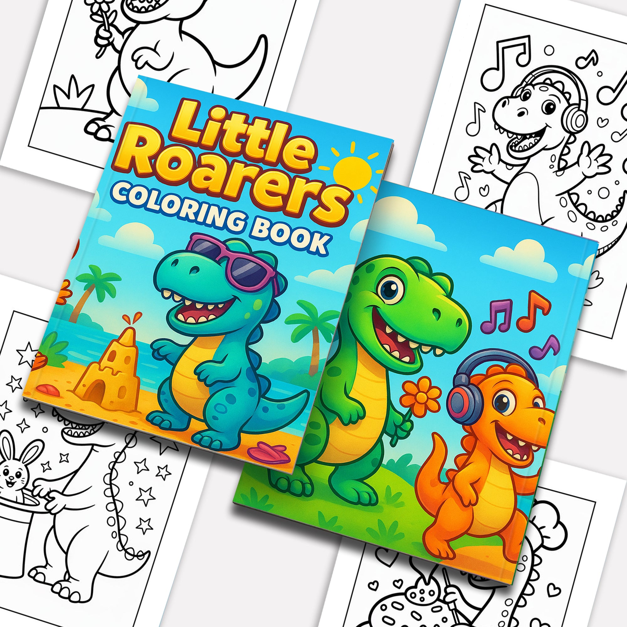 Little Roarers Coloring Pages – 48 Adorable Dinosaurs with Big Attitude – For Kids