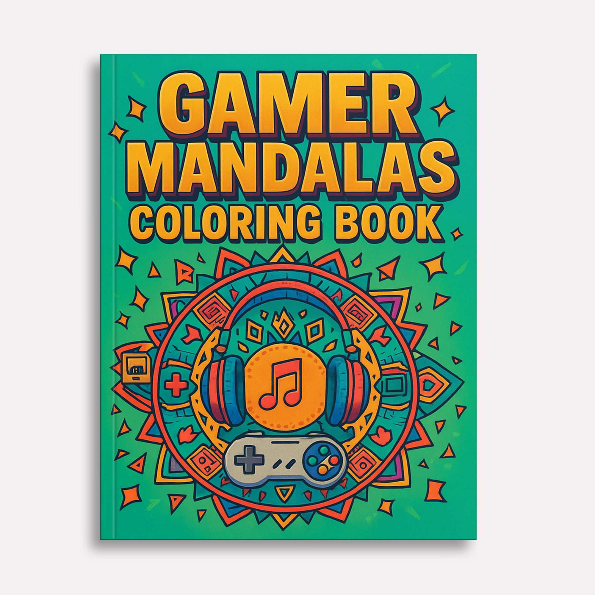 Gamer Mandalas – Mandala Coloring Pages – 48 Pages – Controllers, Pixels, Retro Symbols & Game Vibes – For Teens and Adults