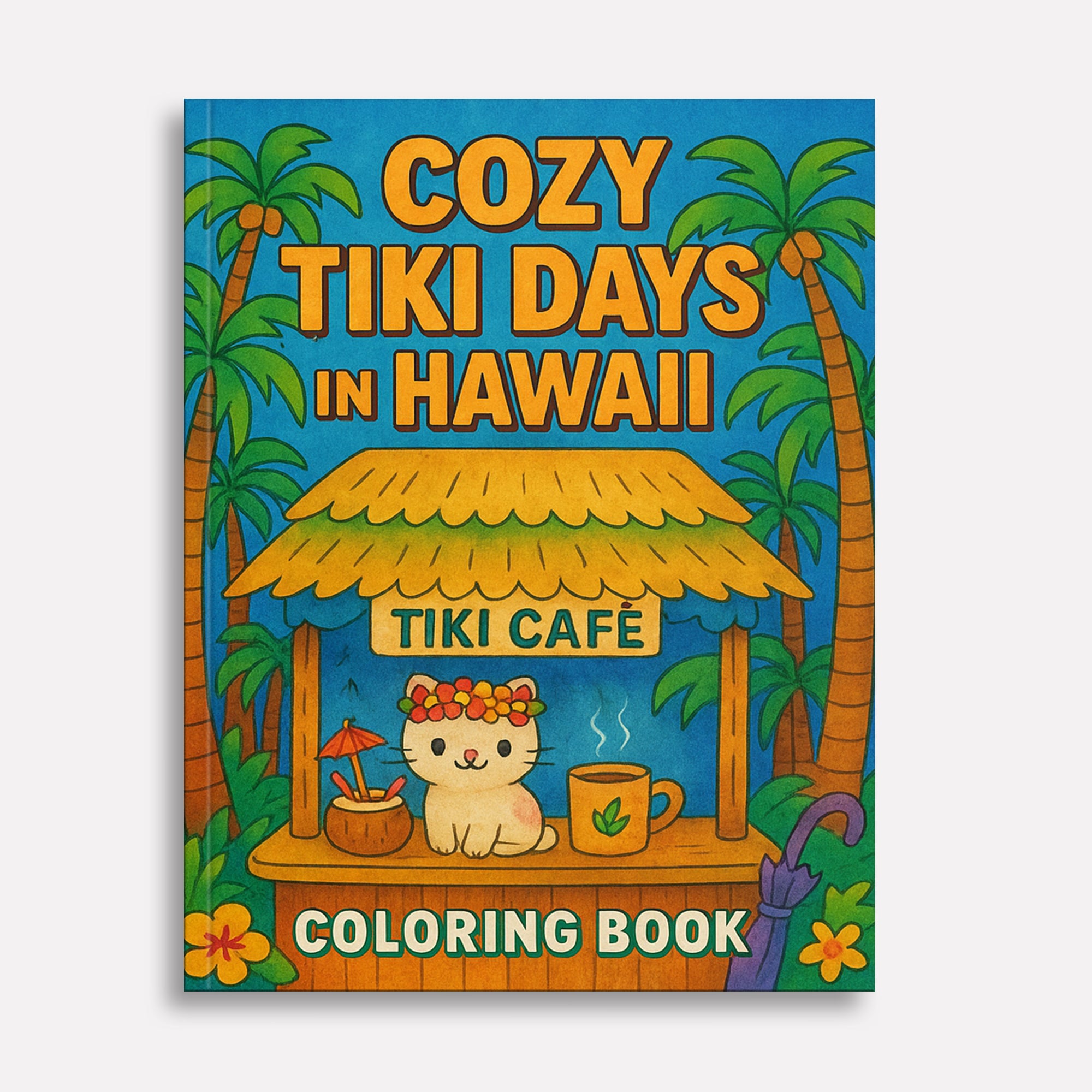Cozy Tiki Days in Hawaii Coloring Pages – 48 Relaxing Tropical Island Scenes – For Kids