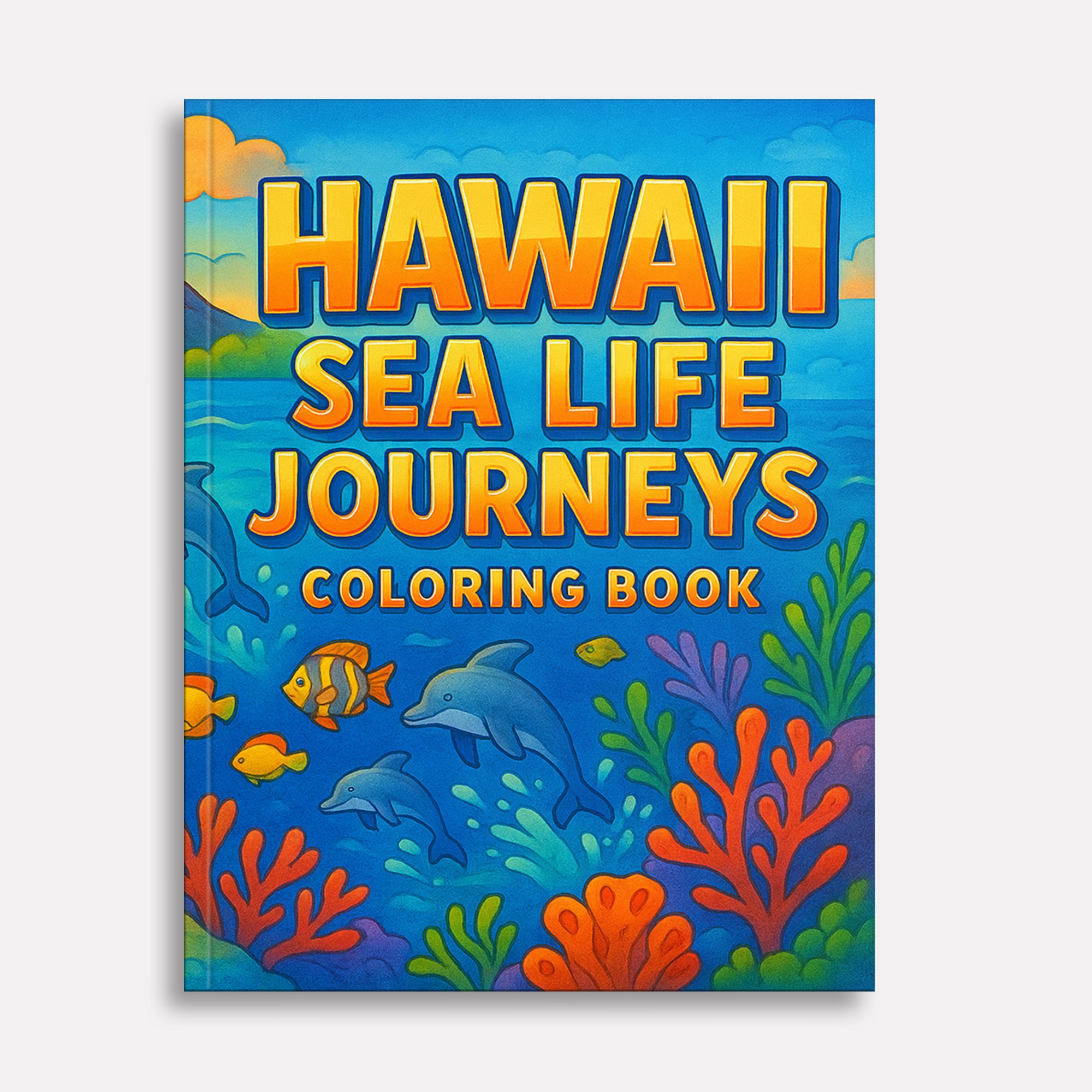 Hawaii Sea Life Journeys Coloring Pages – 48 Tropical Ocean Animal Designs - For Kids