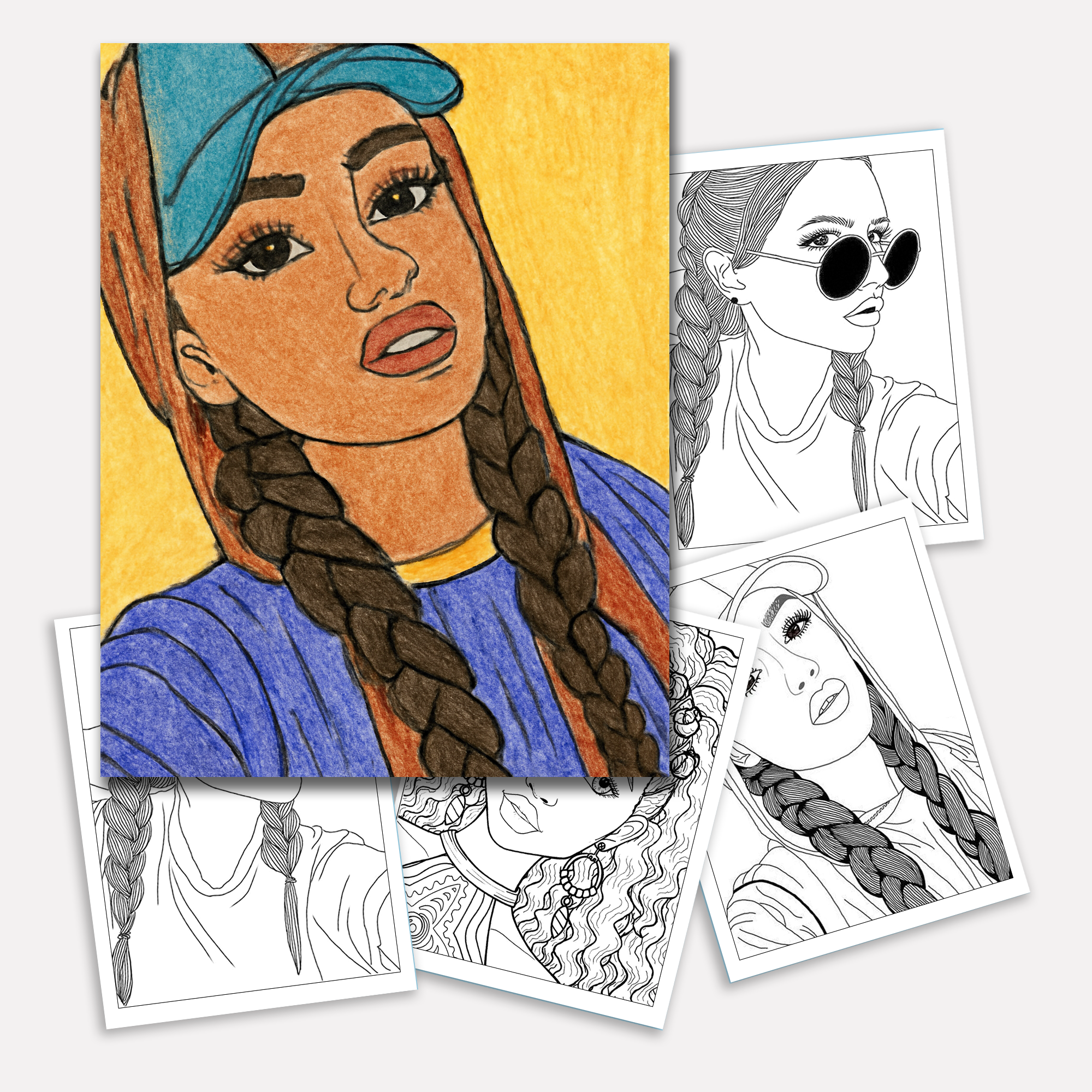 Beautiful Brown Girls Coloring Pages – 48 Elegant Designs for Adults