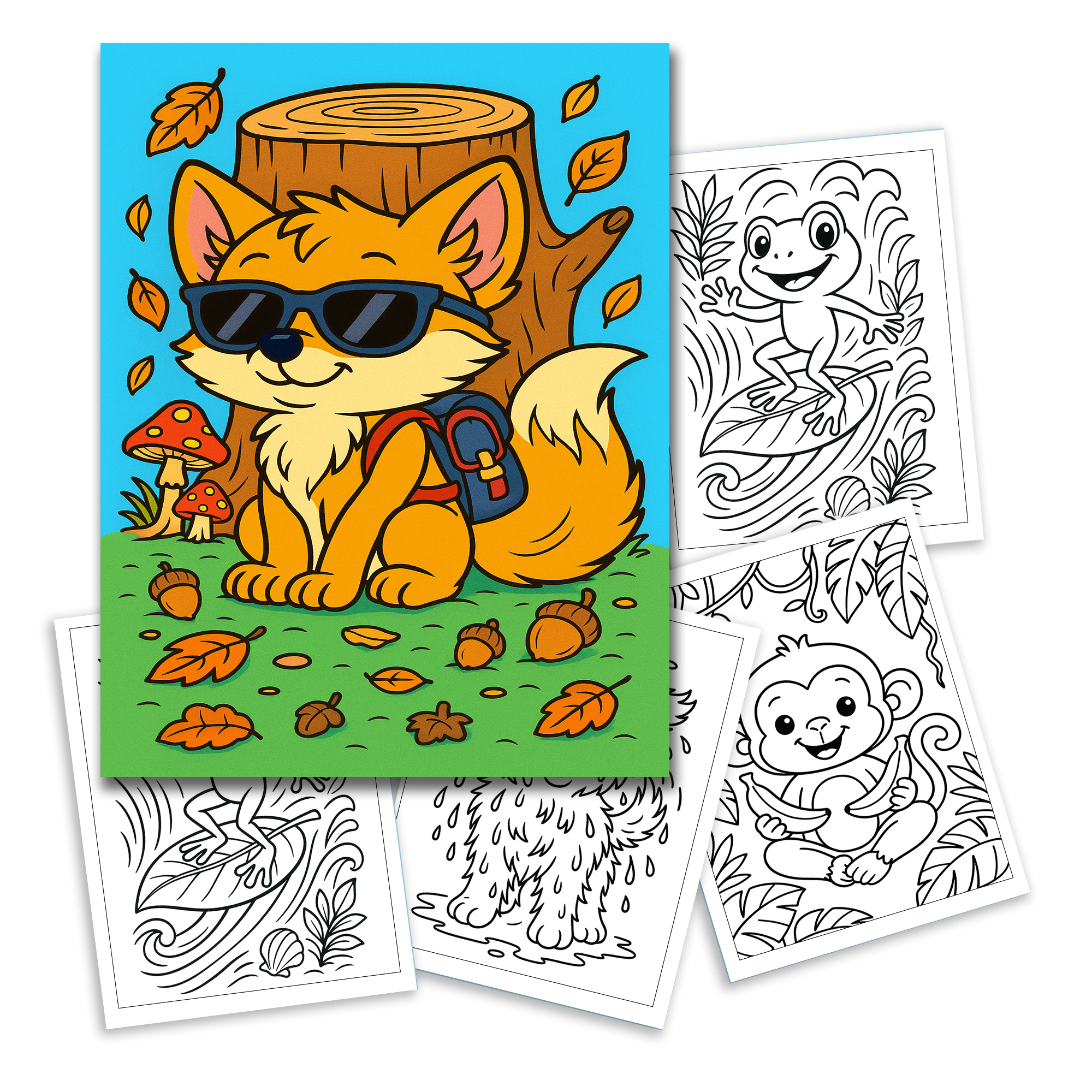 Funny Animal Coloring Pages for Kids – 48 Goofy & Cute Designs