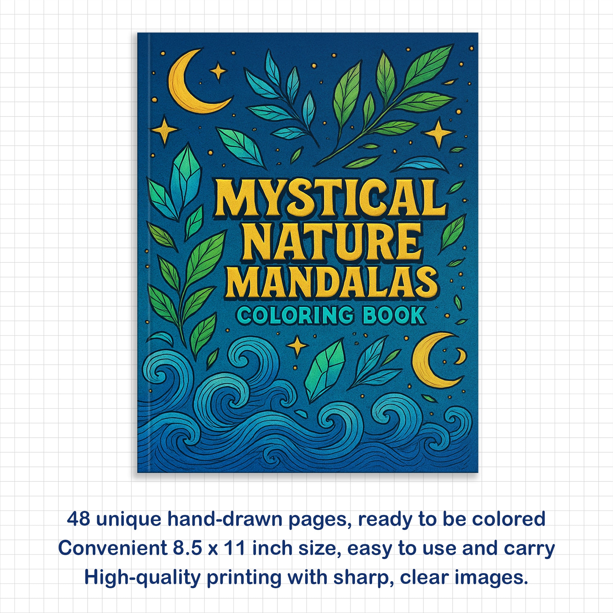 Mystical Nature Mandalas Coloring Pages – 48 Intricate Designs of Forests, Oceans, Crystals & Cosmos for Adults