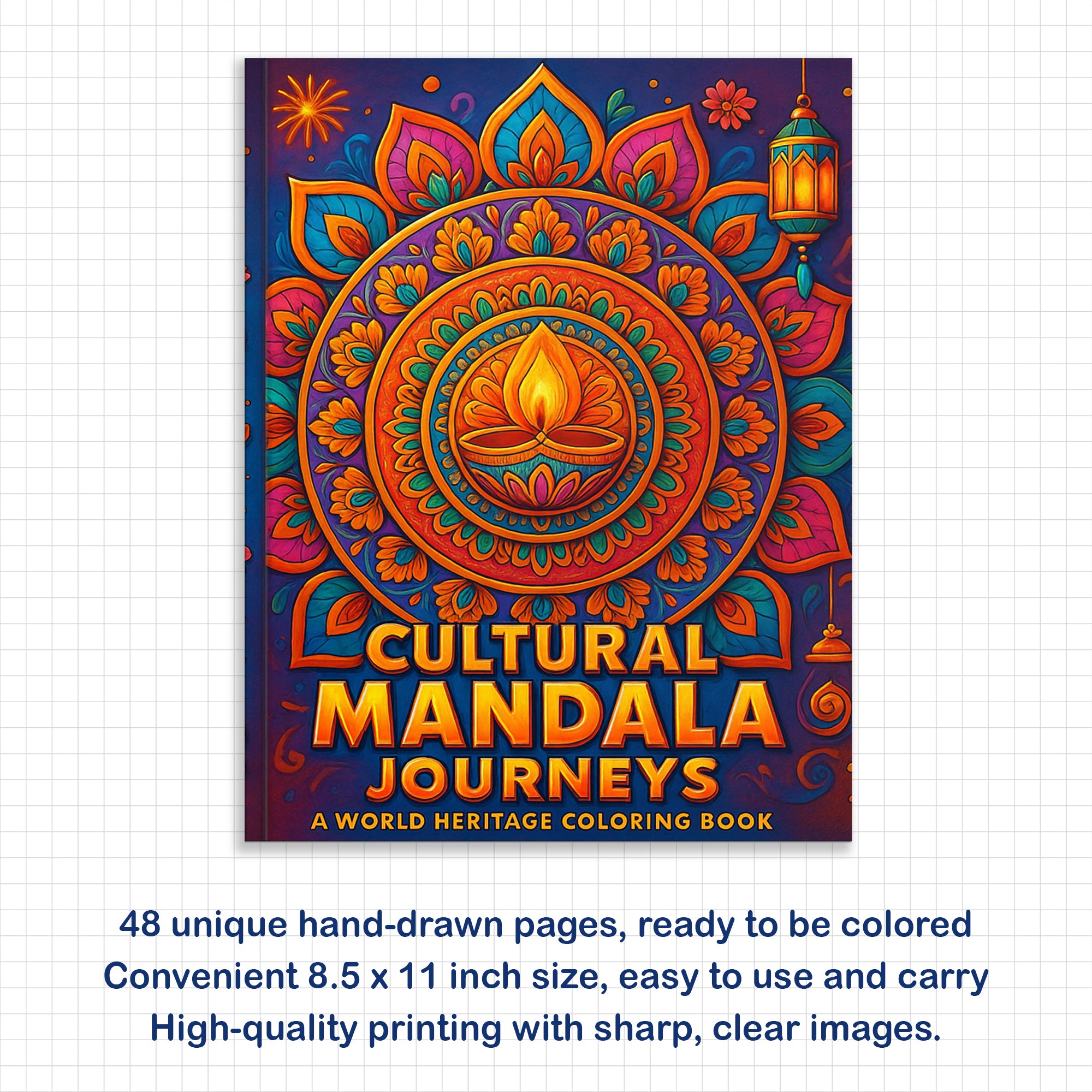 Cultural Mandala Journeys Coloring Pages – 48 Festive and Symbolic Designs for Adults