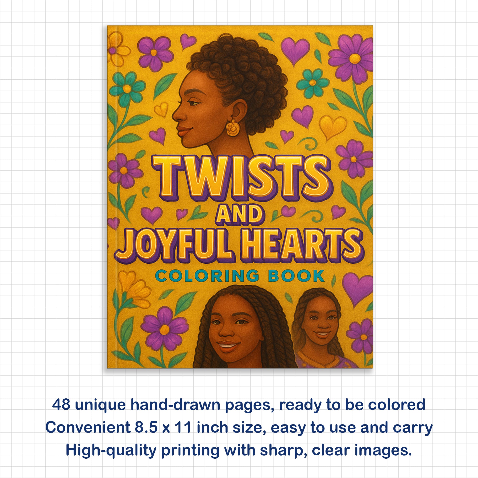 Twists and Joyful Hearts – 48 Pages – Whimsical Heart Patterns and Uplifting Designs – For All Ages